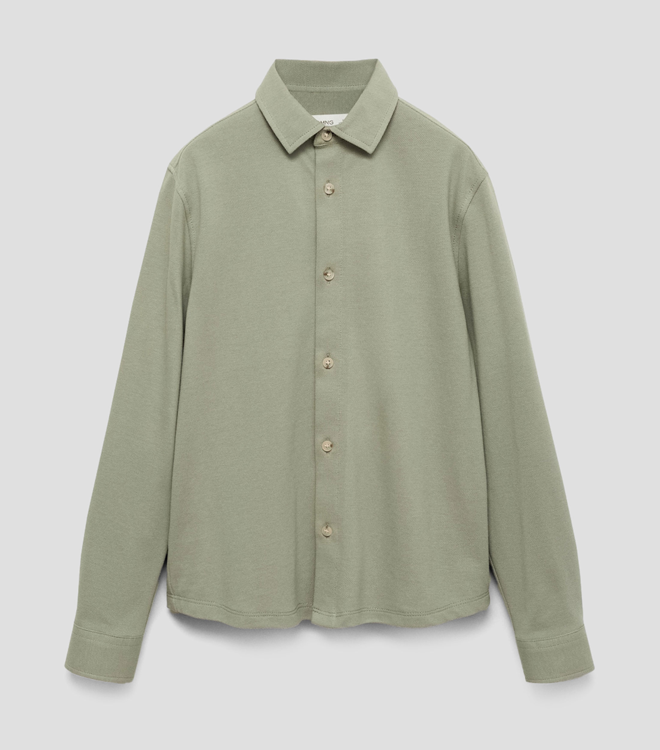 Camisa lisa de manga larga Niño