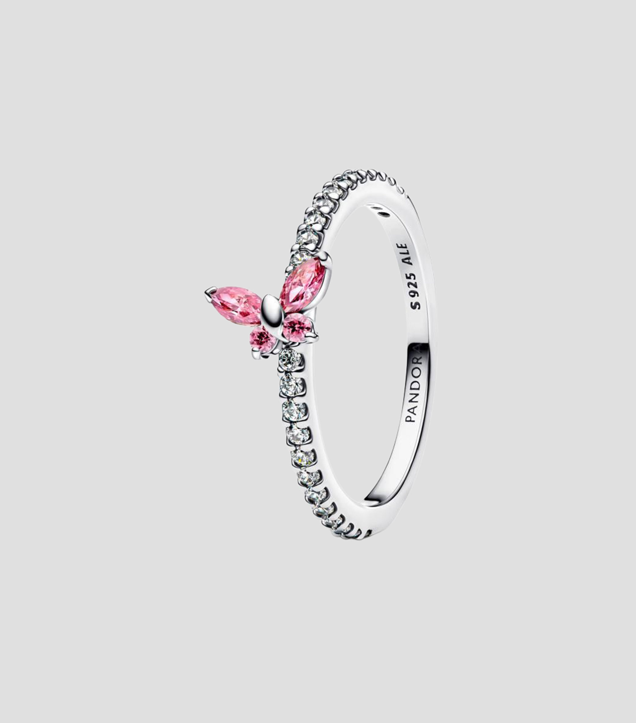 Anillo en plata mariposa Mujer