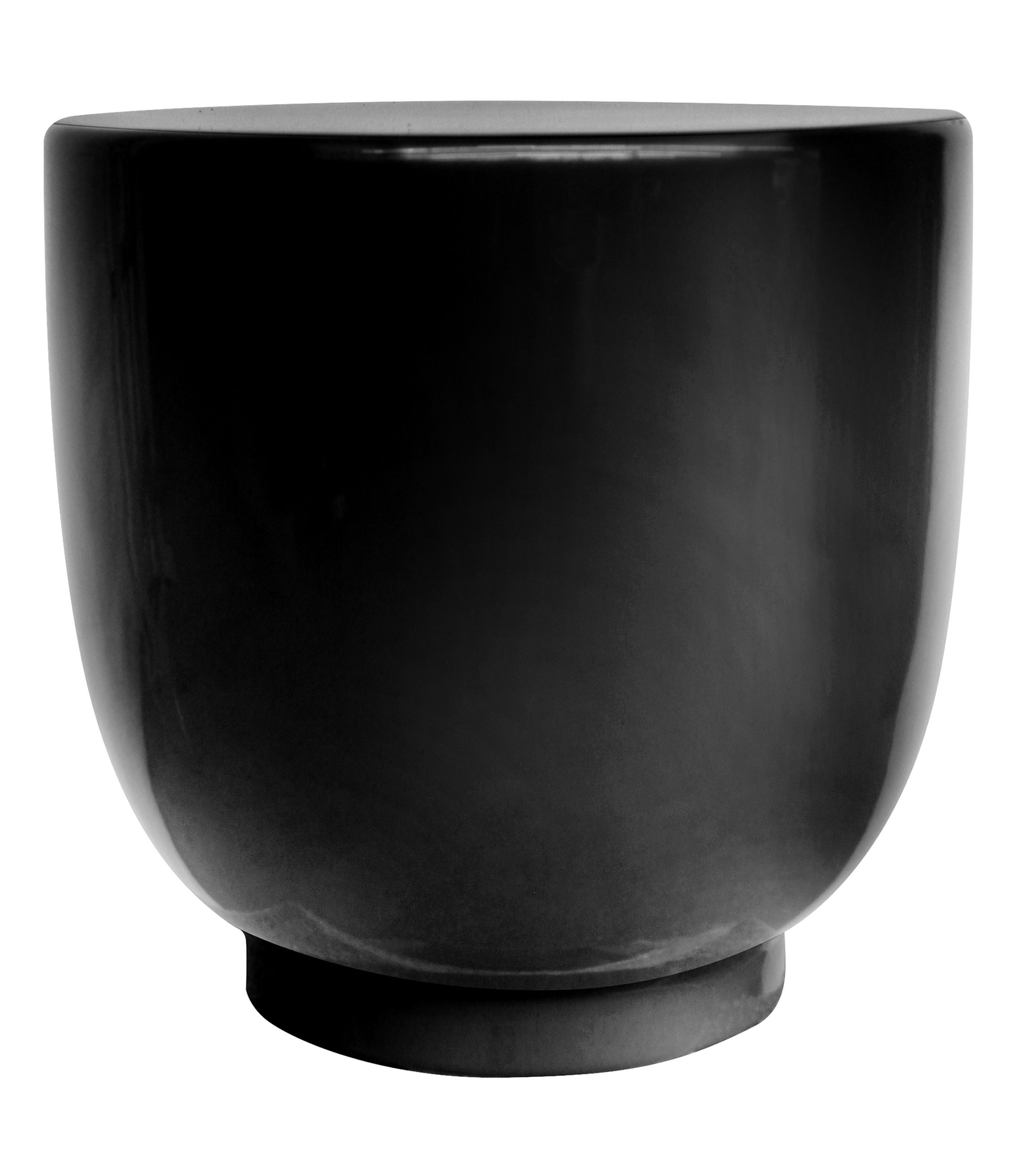 Mesa Auxiliar Puff en Fibra de vidrio, Negra