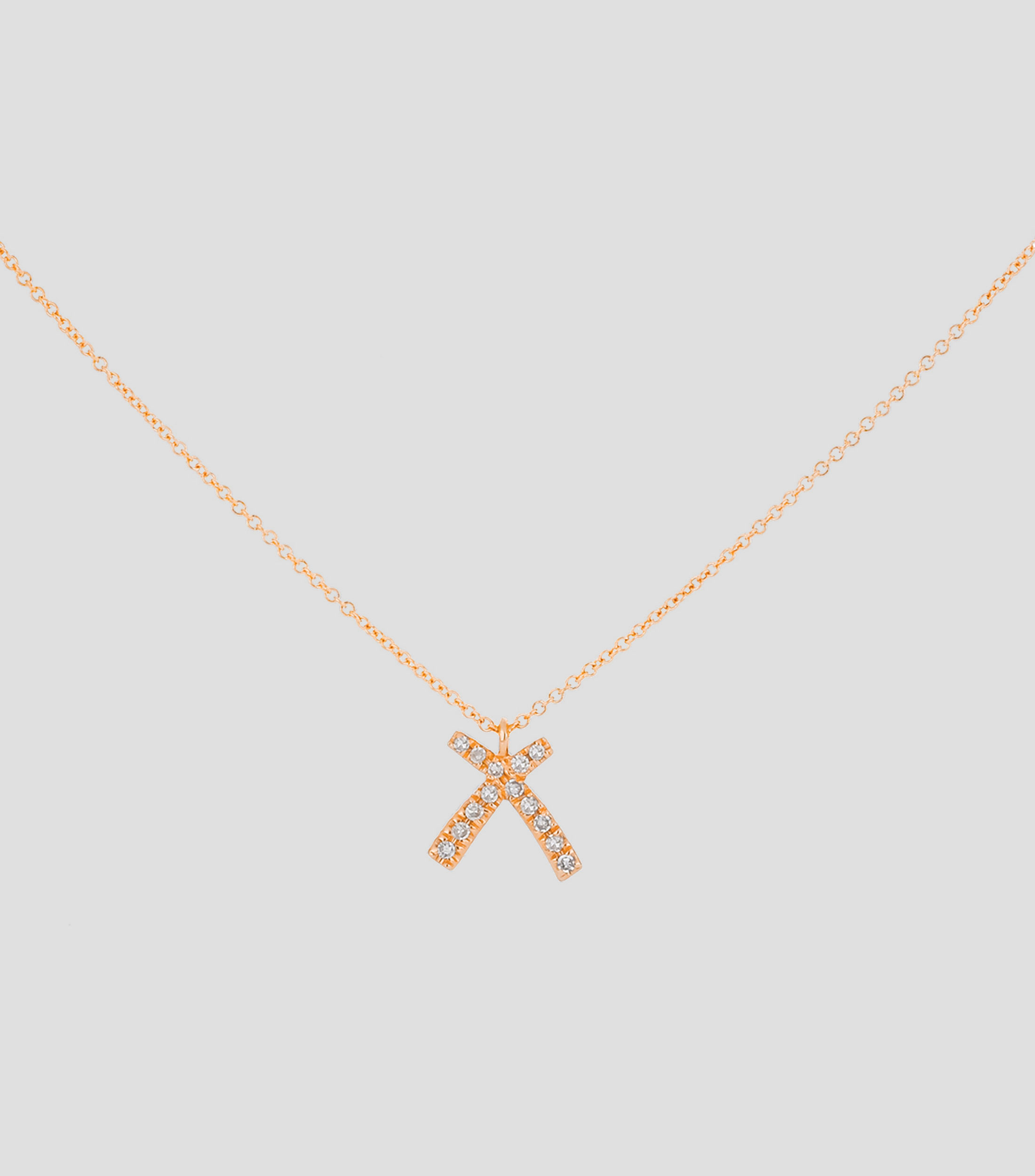 Dije en Oro rosa 14 Kilates con diamantes Mujer