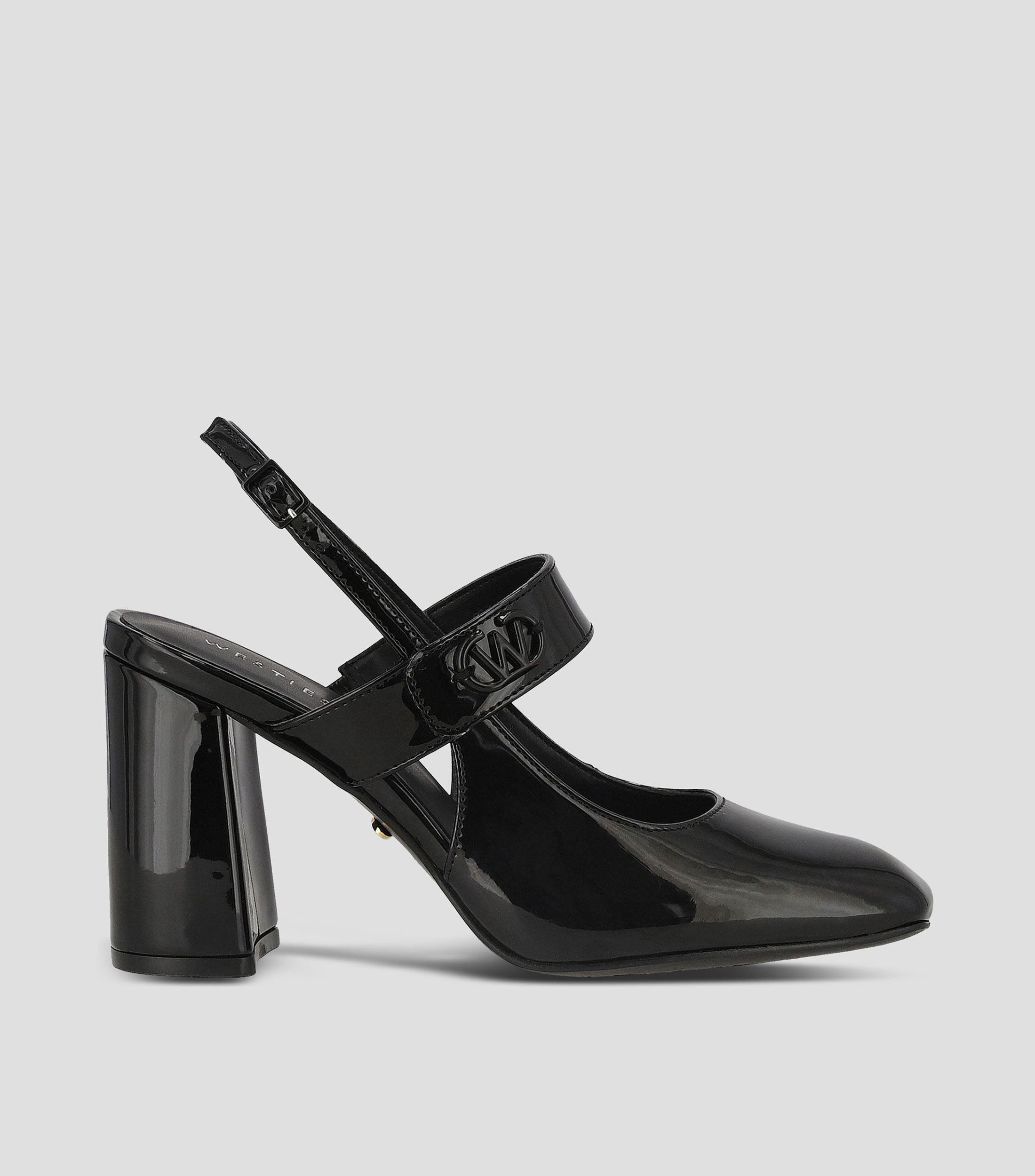 Zapatillas casuales tacón alto ancho lisas Mujer