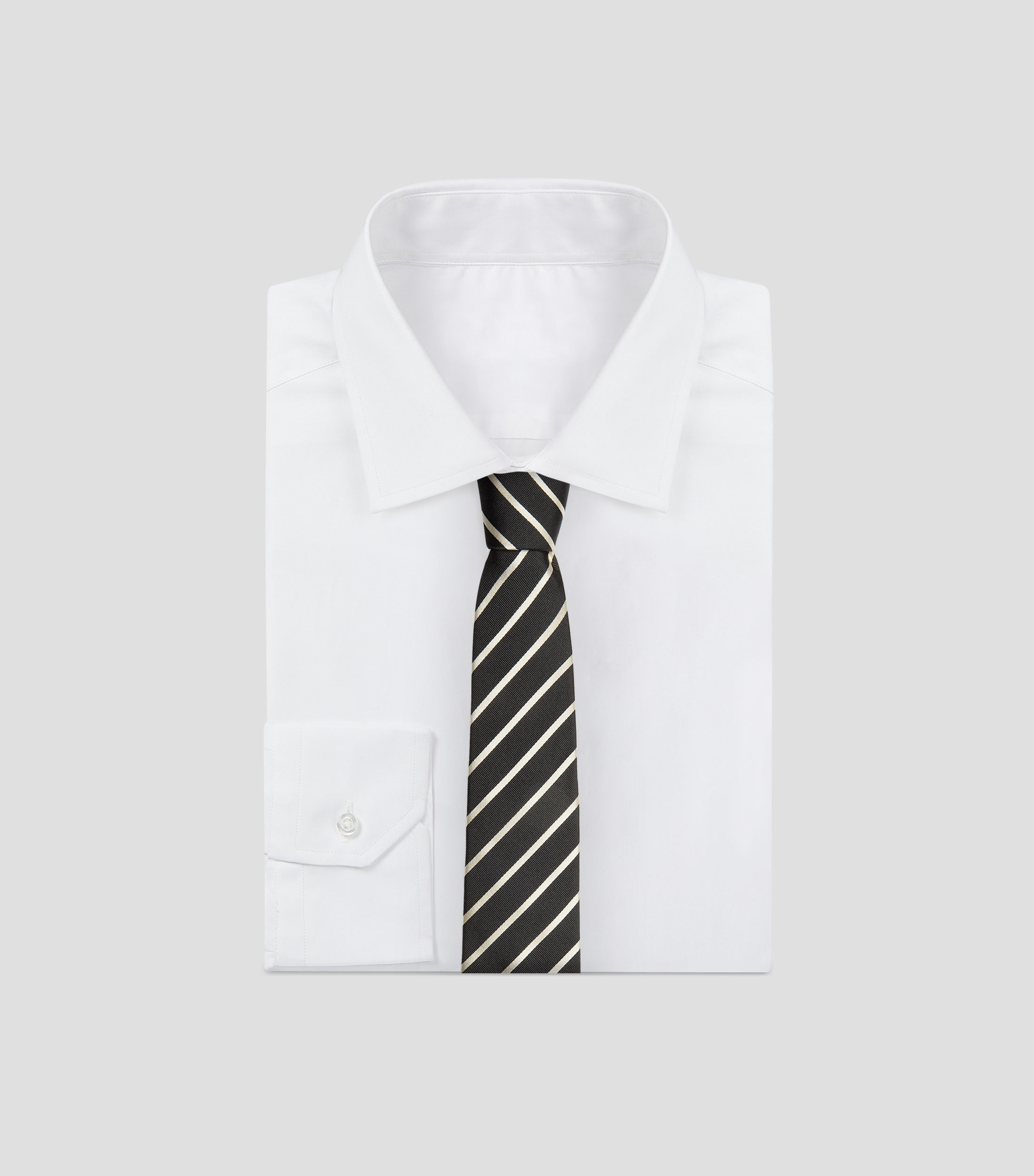 Corbata ancha de seda a rayas