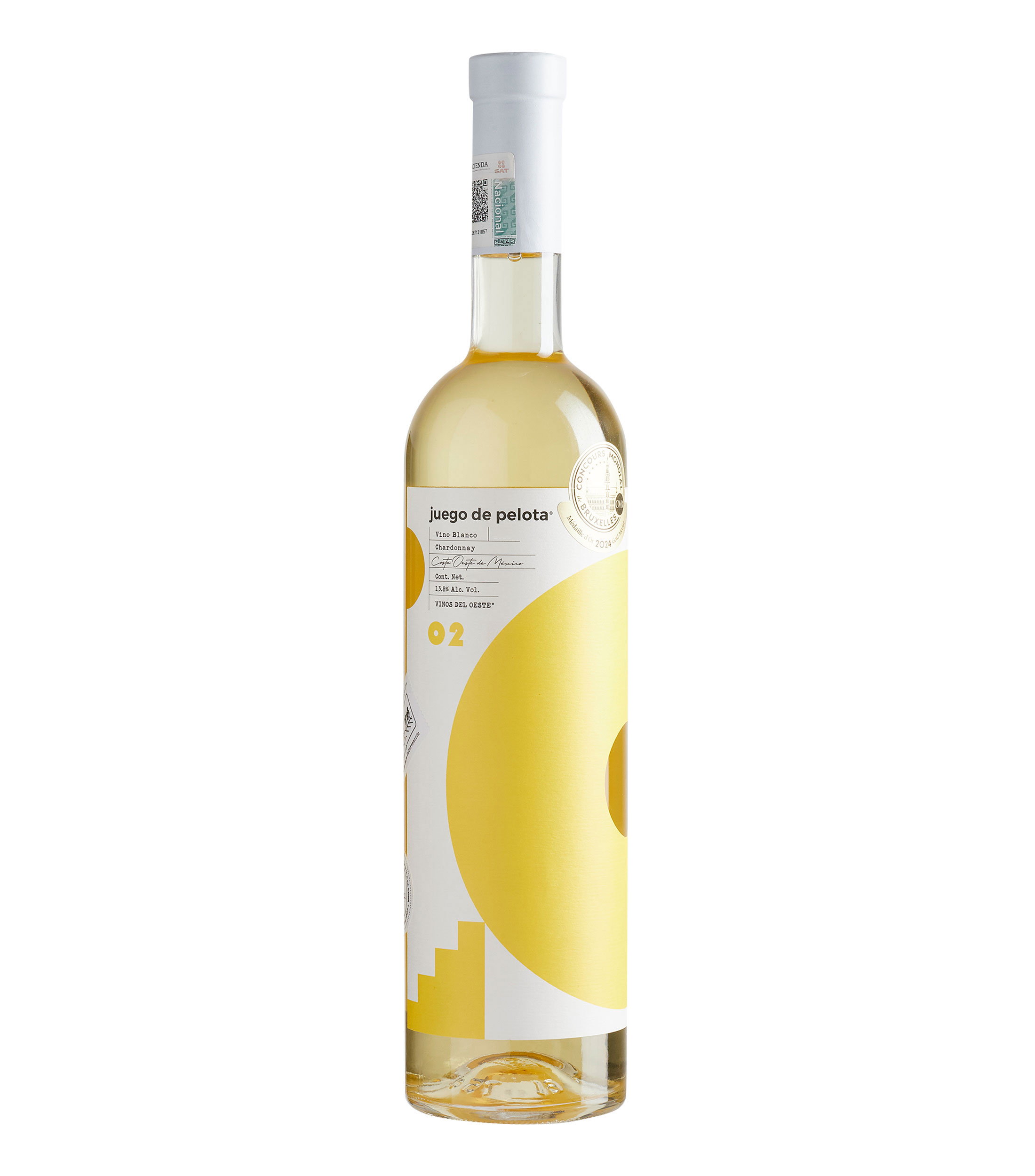 Vino blanco Chardonnay Juego de pelota 2021, México, 750 ml