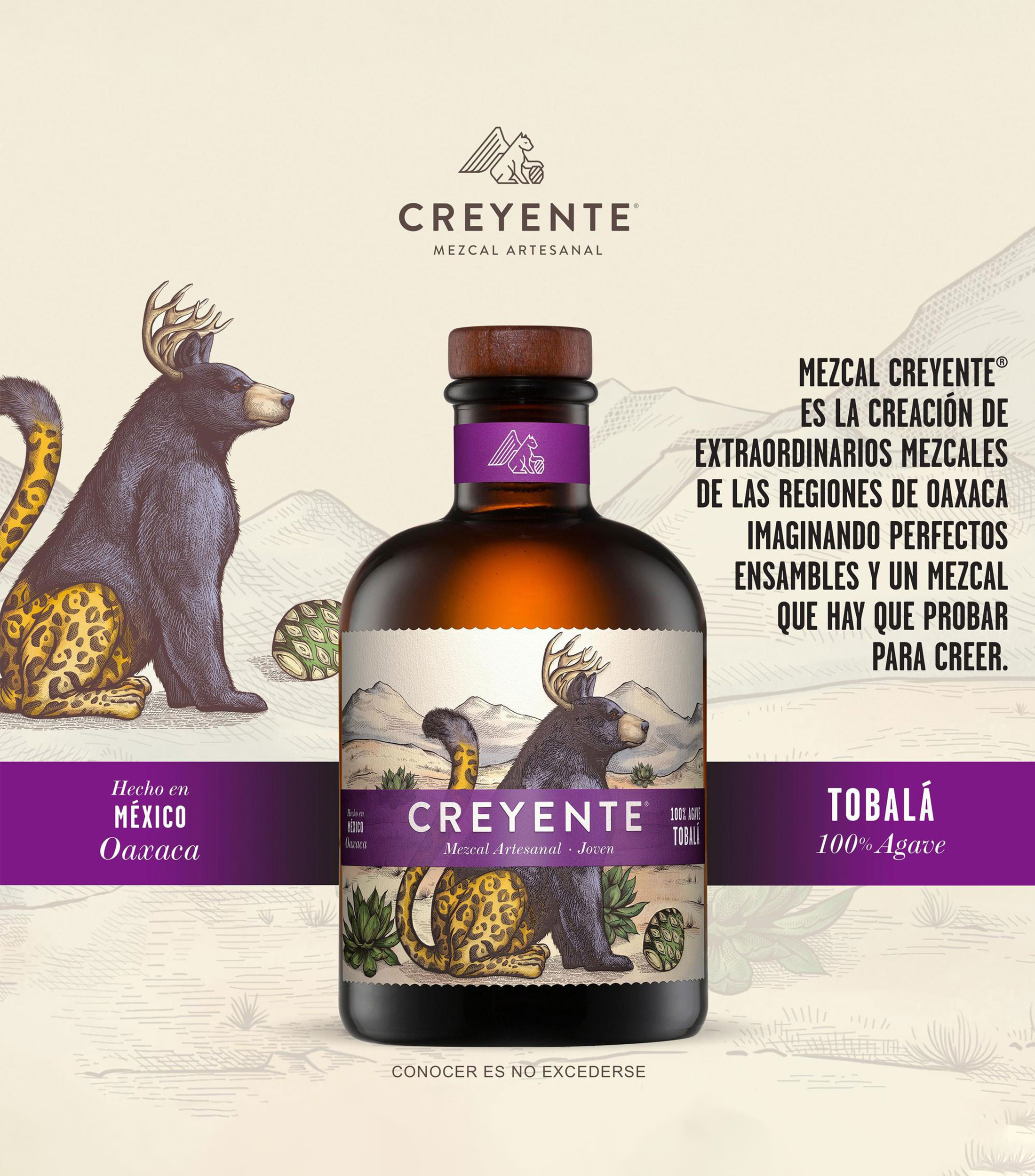 Mezcal Creyente Tobalá, 700 ml