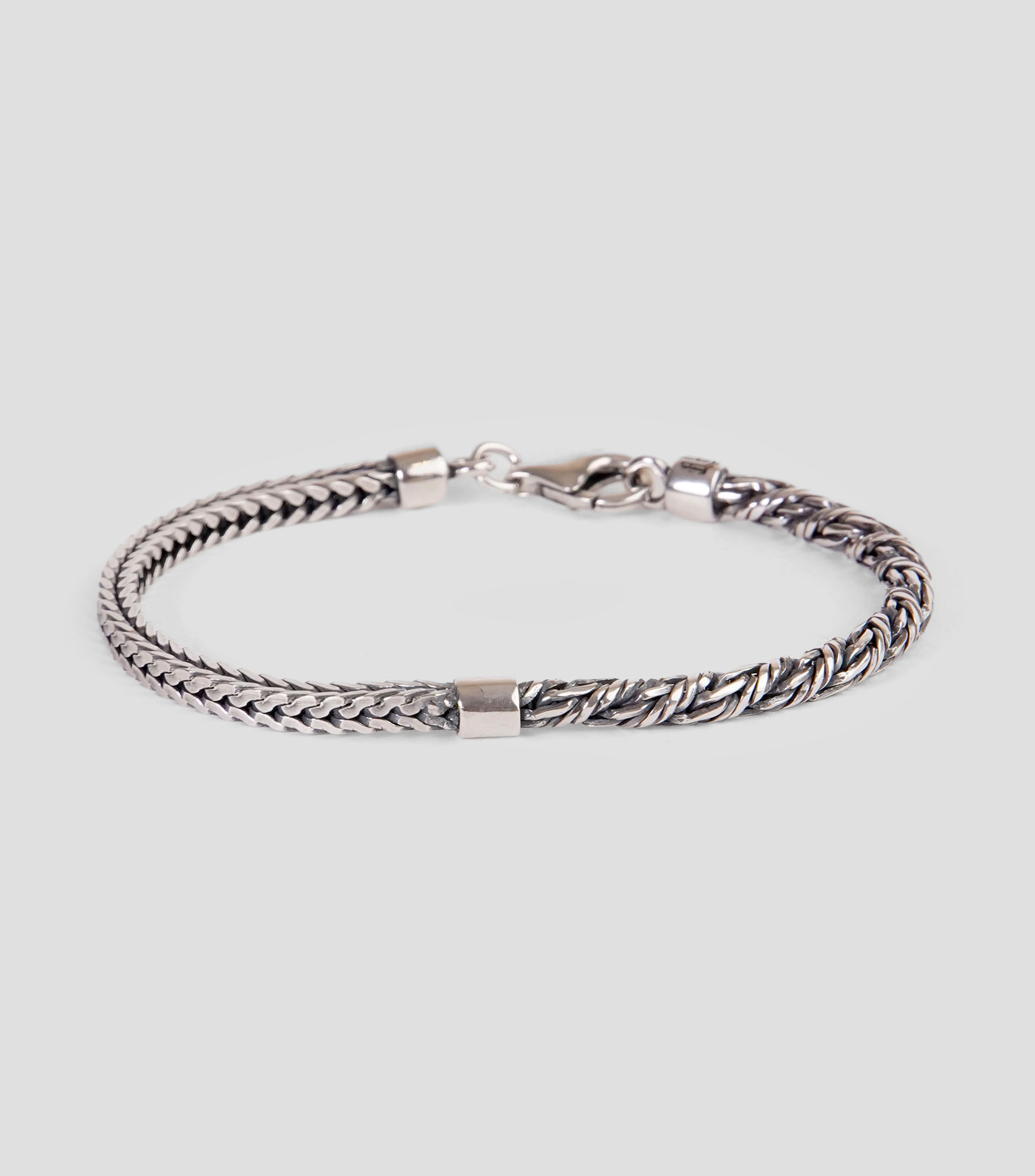 Pulsera en plata .925 con tejido Hombre
