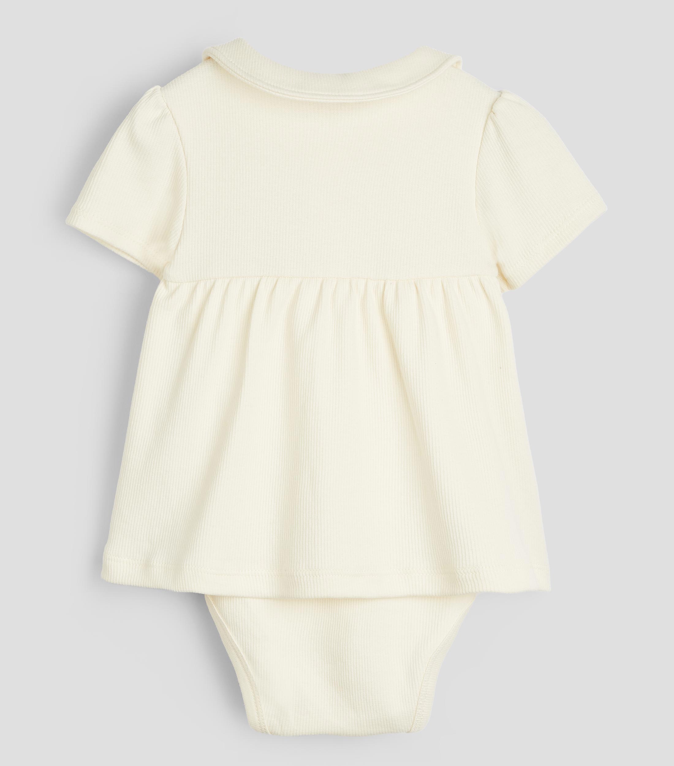 Vestido Pañalero manga corta liso Bebé