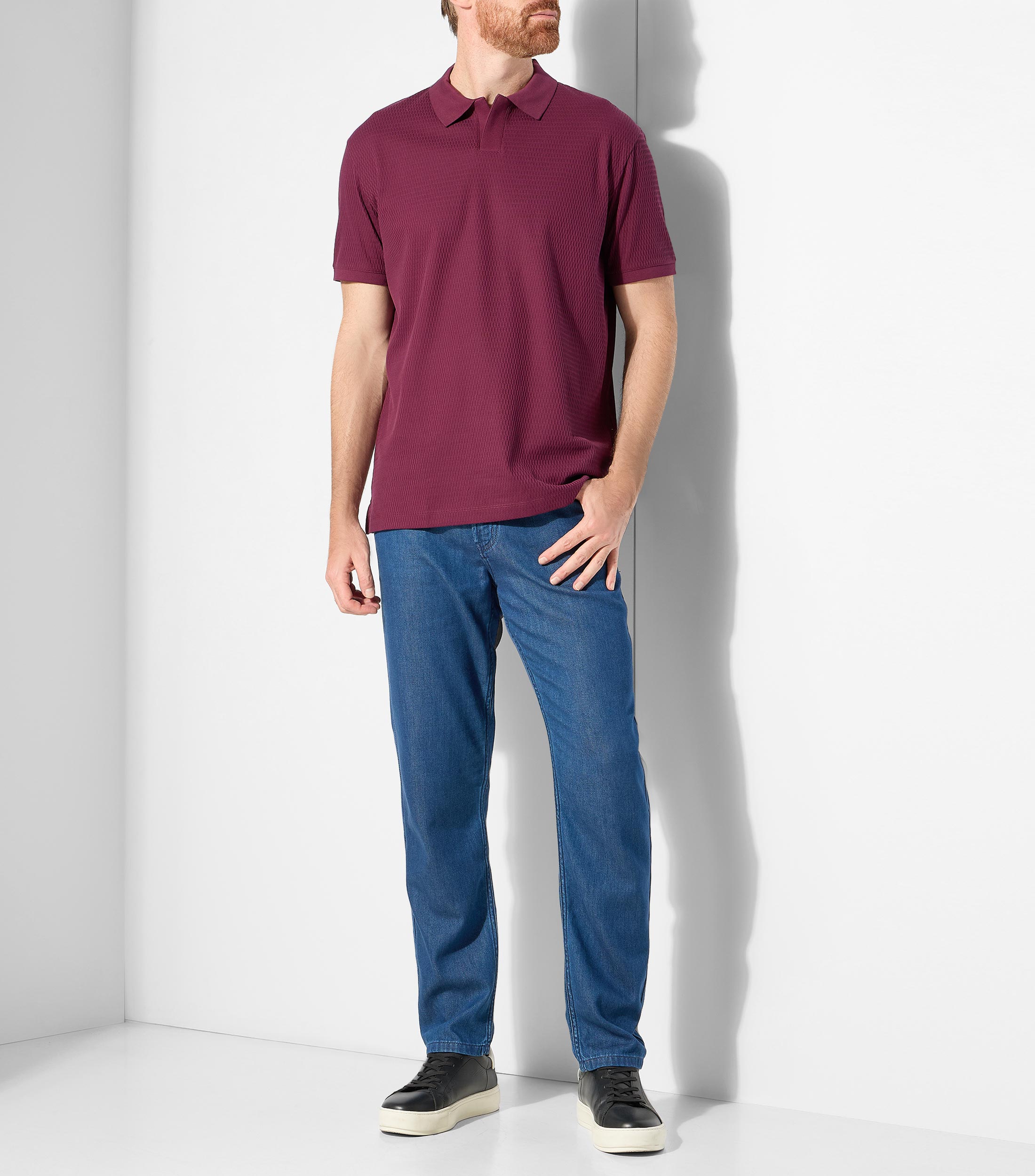 Playera tipo polo manga corta fantasía Hombre