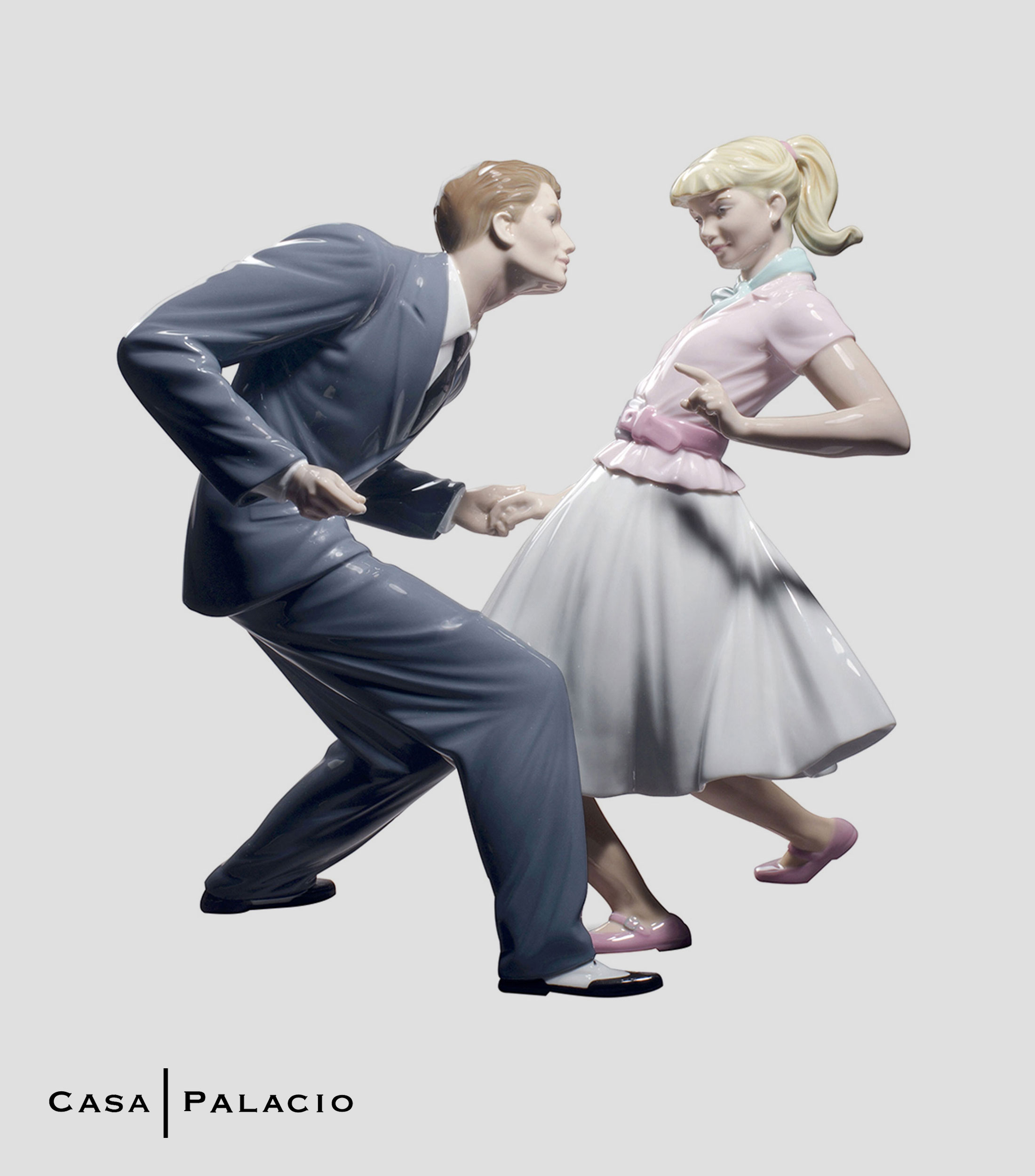 Figura Lets Swing en porcelana