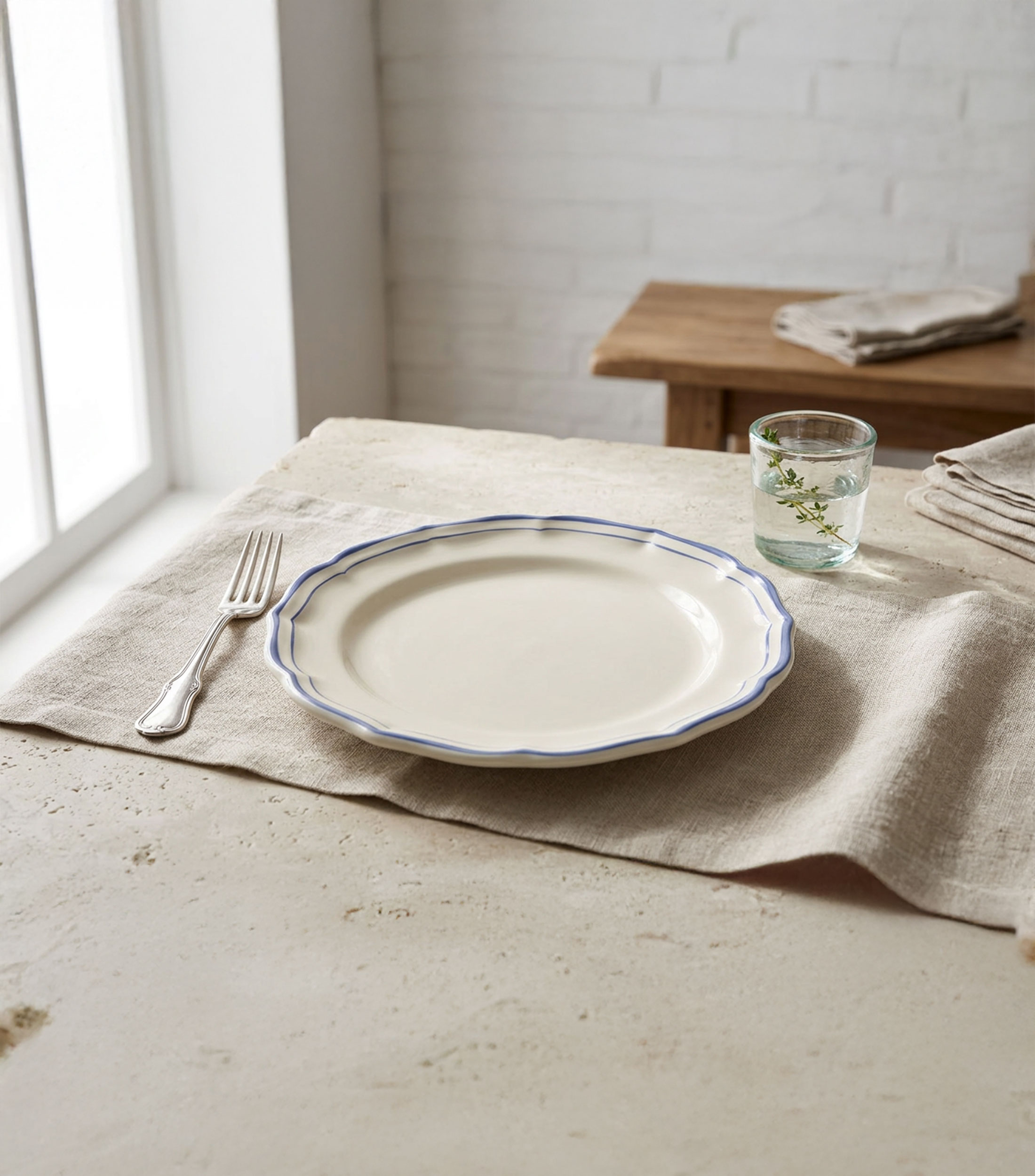 Set 4 platos para postre Filet Bleu liso