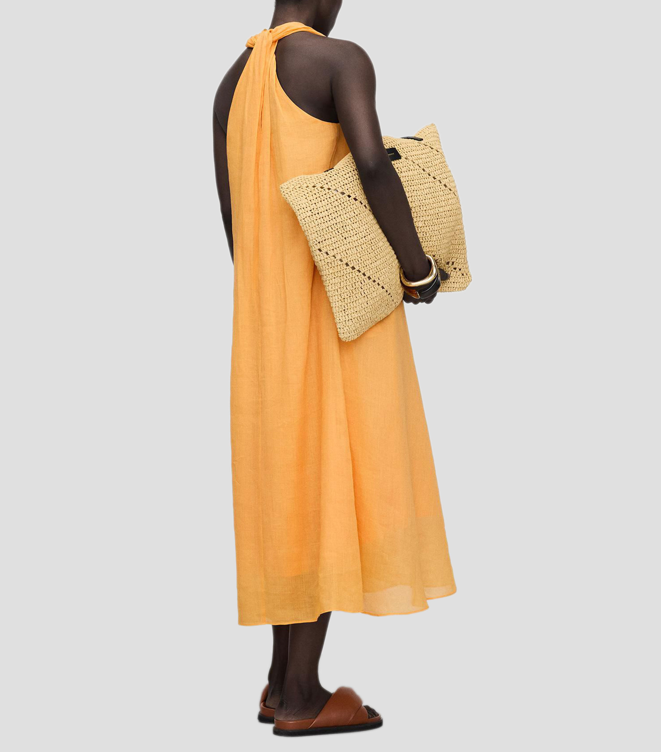Vestido Casual Largo Liso Mujer