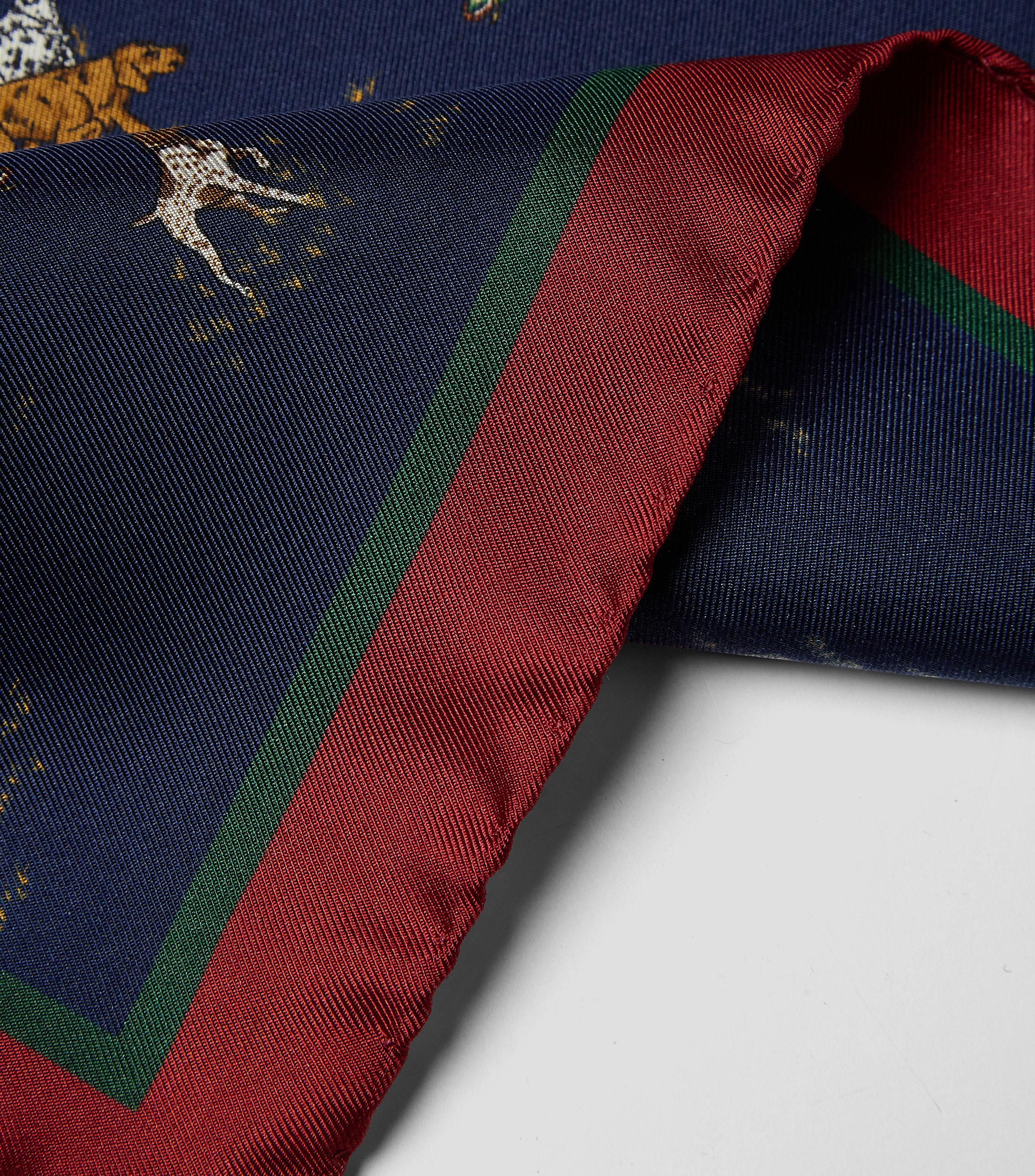 Pañuelo en seda con estampado Hombre