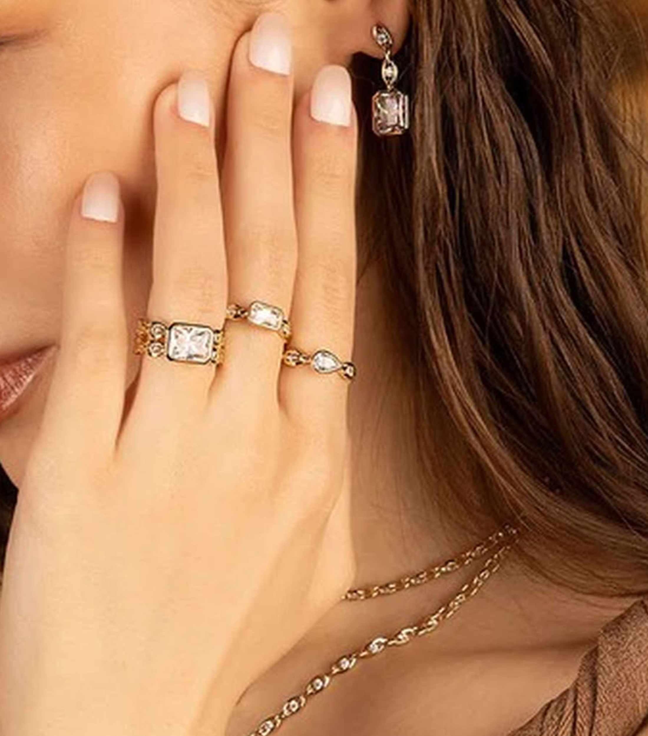 Anillo cadena Bold Éclat Mujer