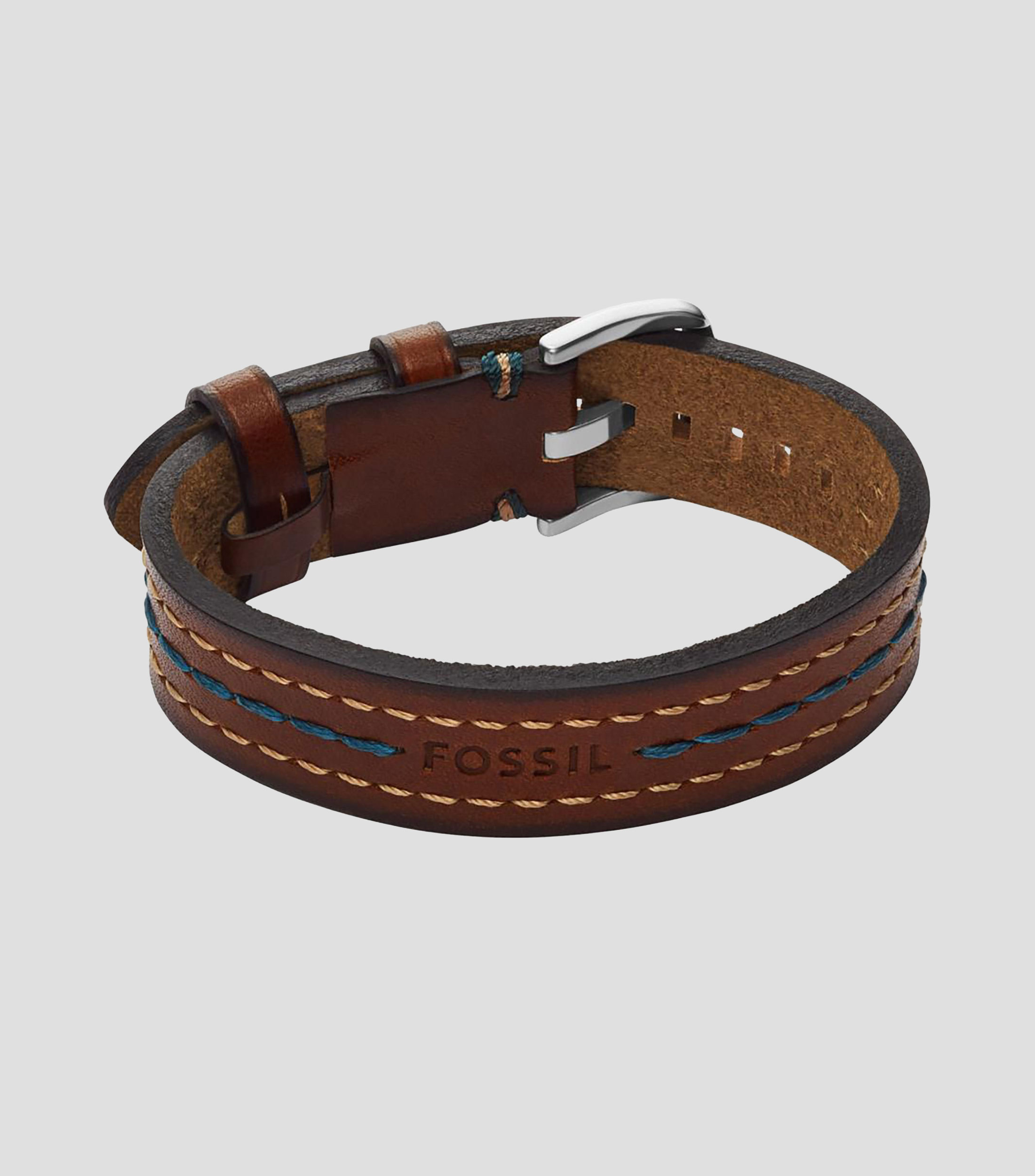 Pulsera en piel con hebilla Hombre