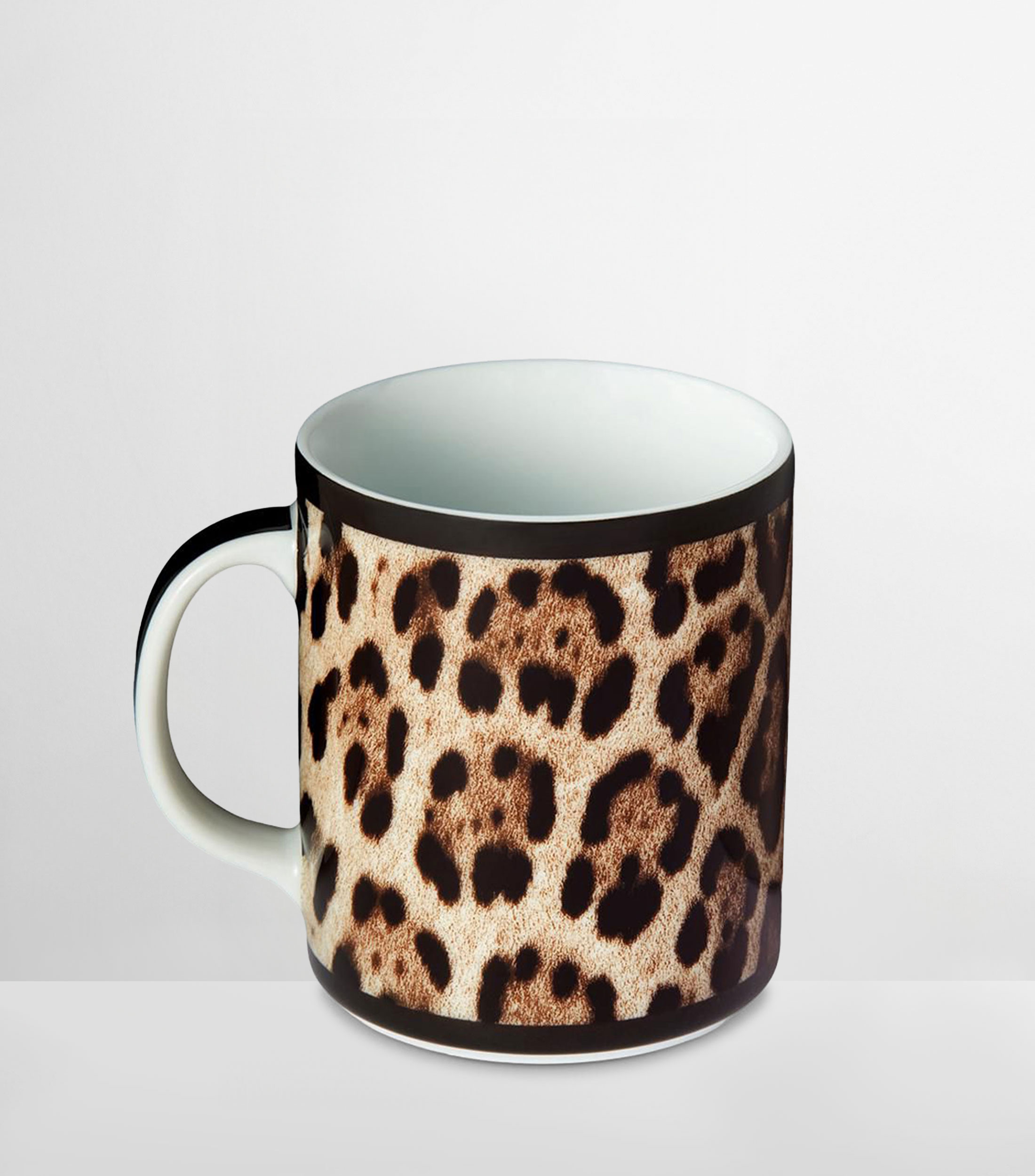 Taza leopardo de porcelana