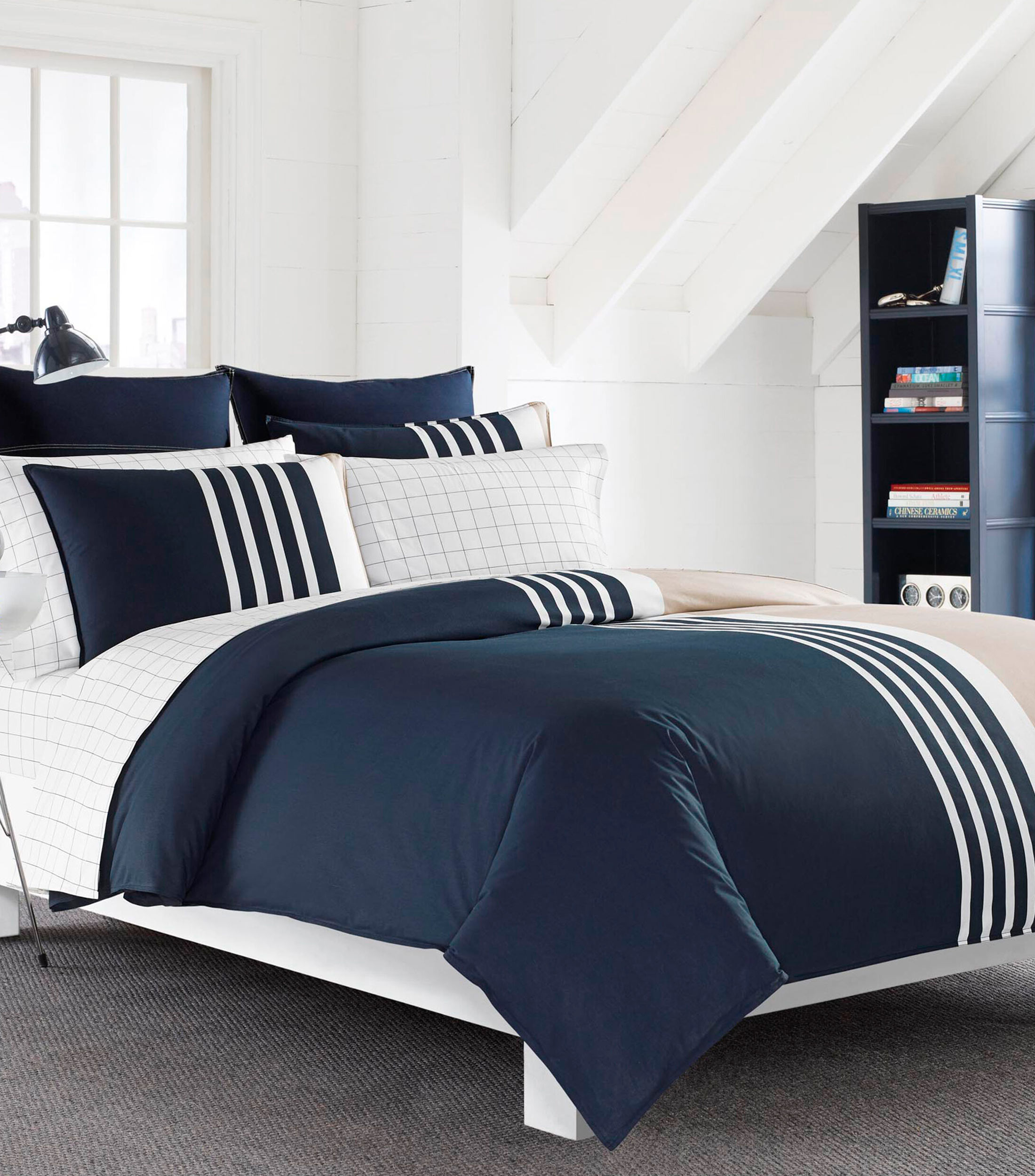 Set de Edredón Matrimonial - Queen Size en algodón Aport Azul