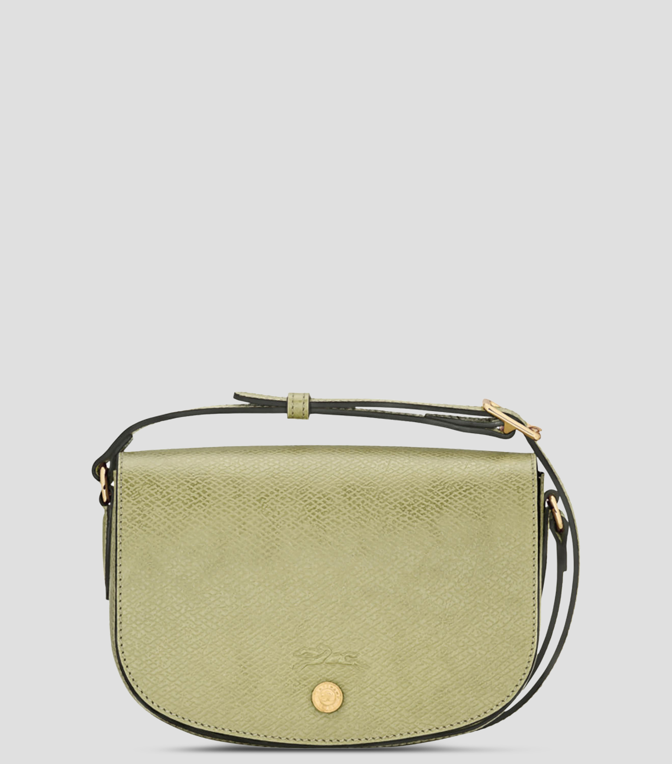 Bolsa crossbody lisa con detalle texturizado Mujer