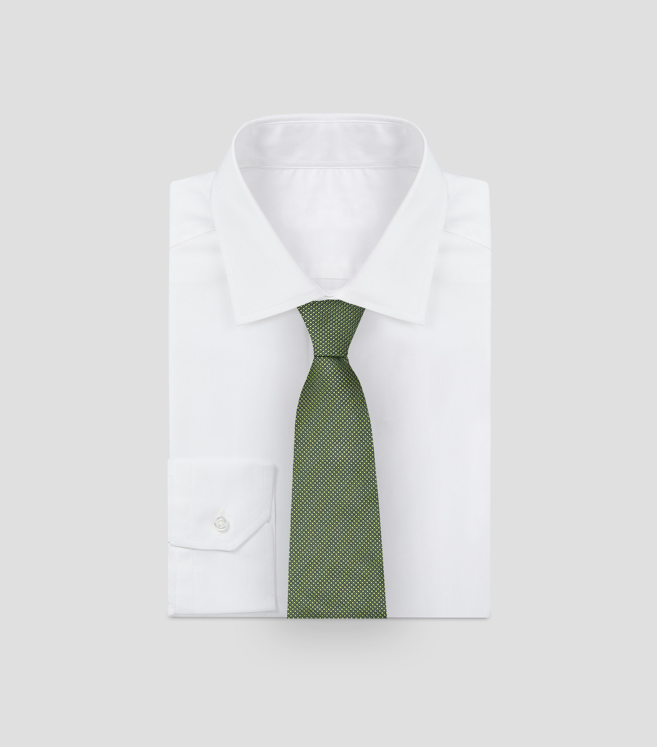 Corbata ancha de seda microdiseño