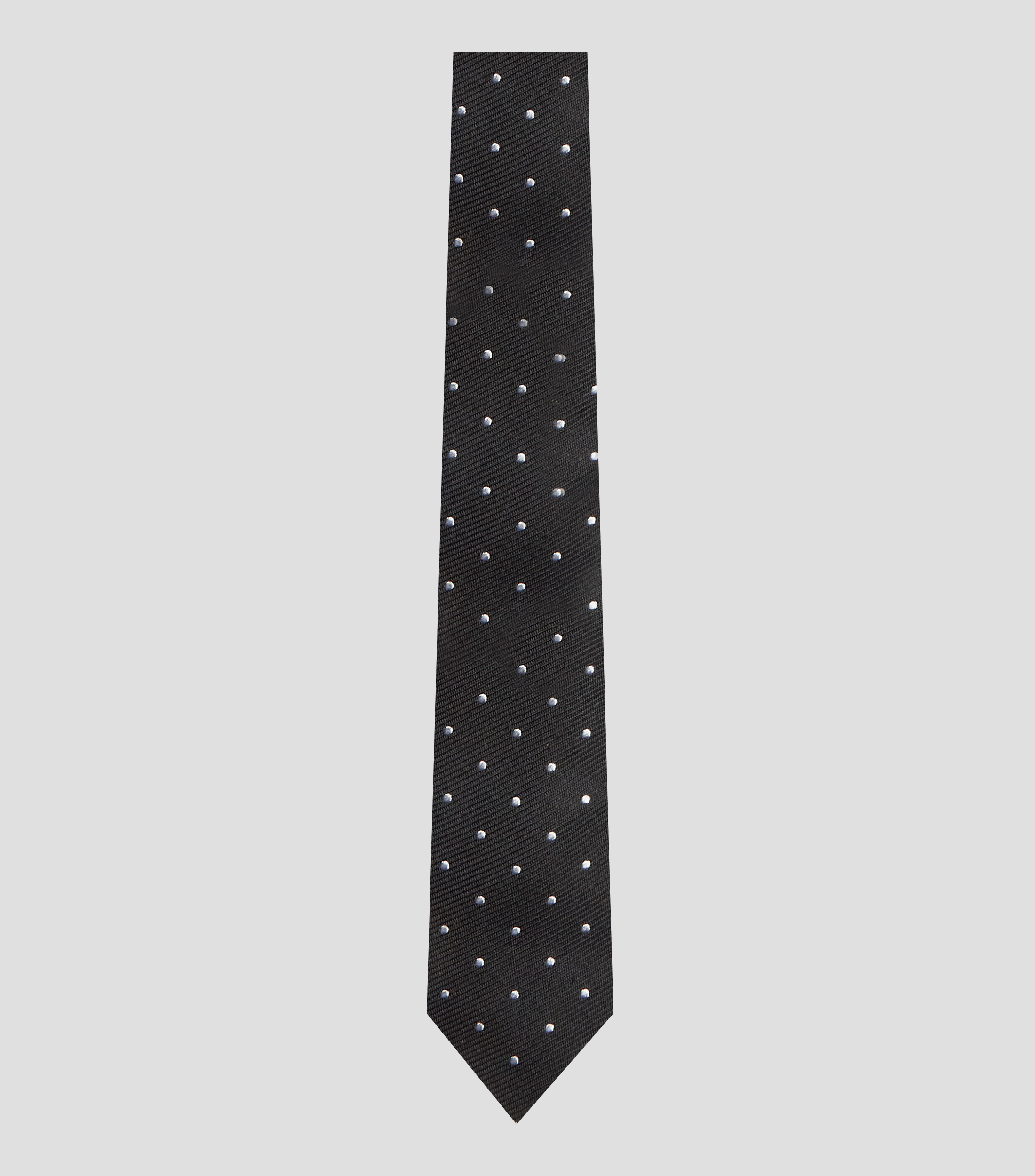 Corbata ancha de seda estampado con puntos