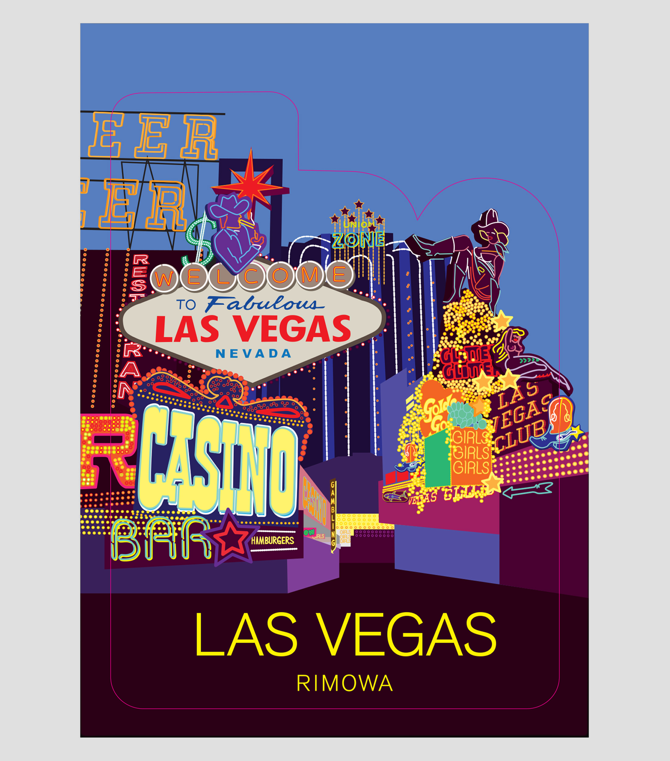 Sticker Las Vegas para Maleta Rigida