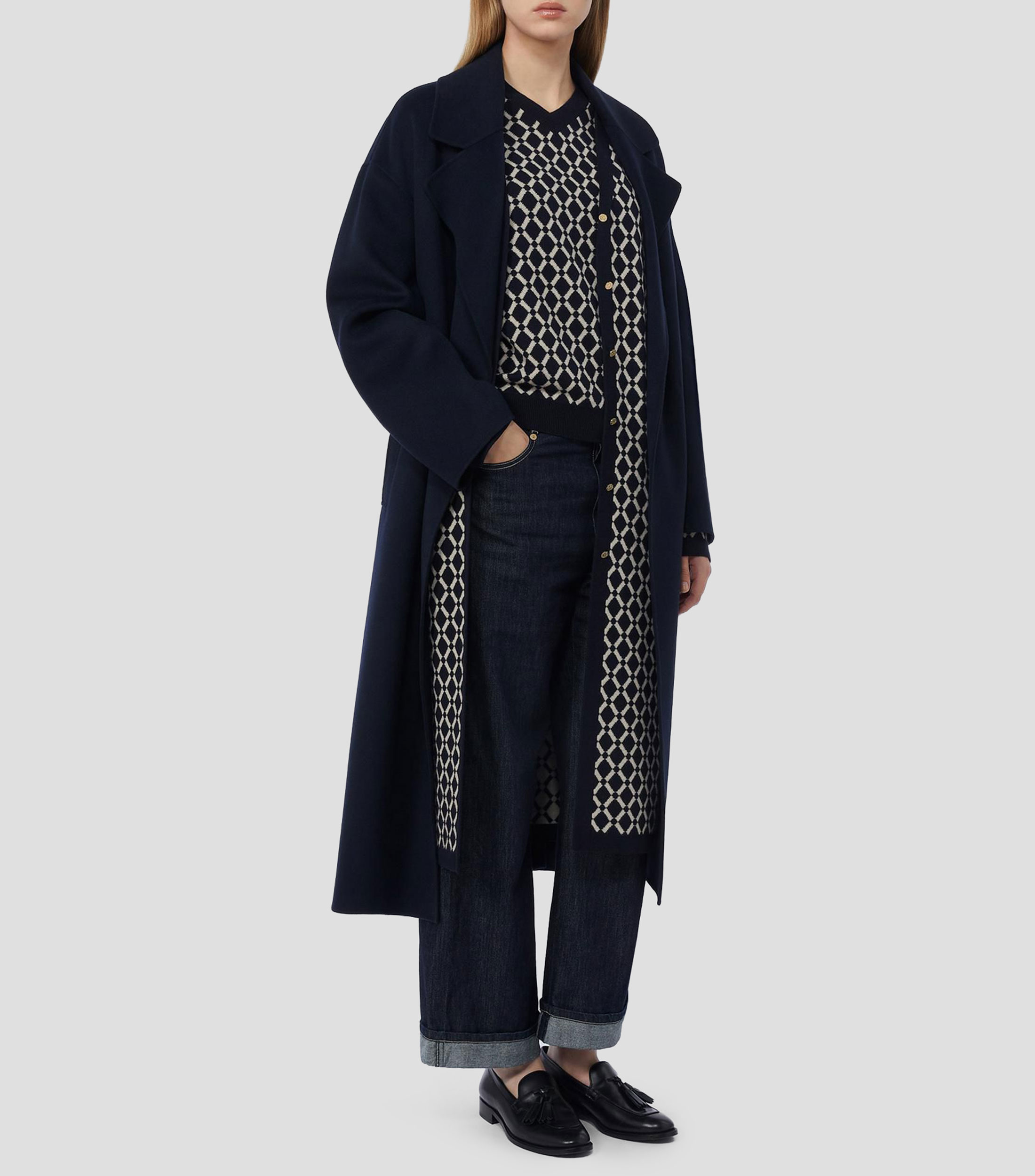 Chaleco con estampado de rombos Mujer