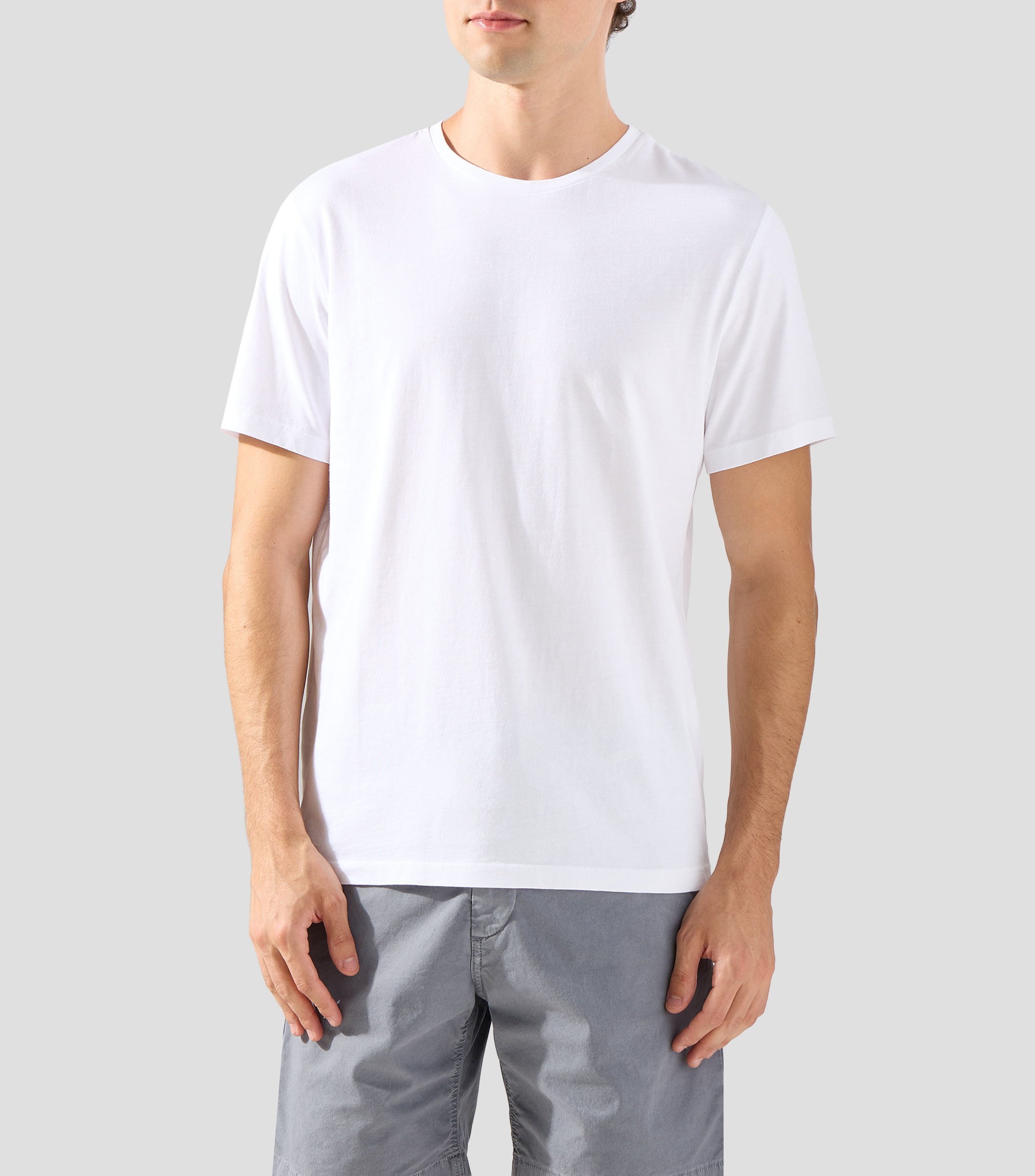 Playera cuello redondo manga corta con estampado Hombre