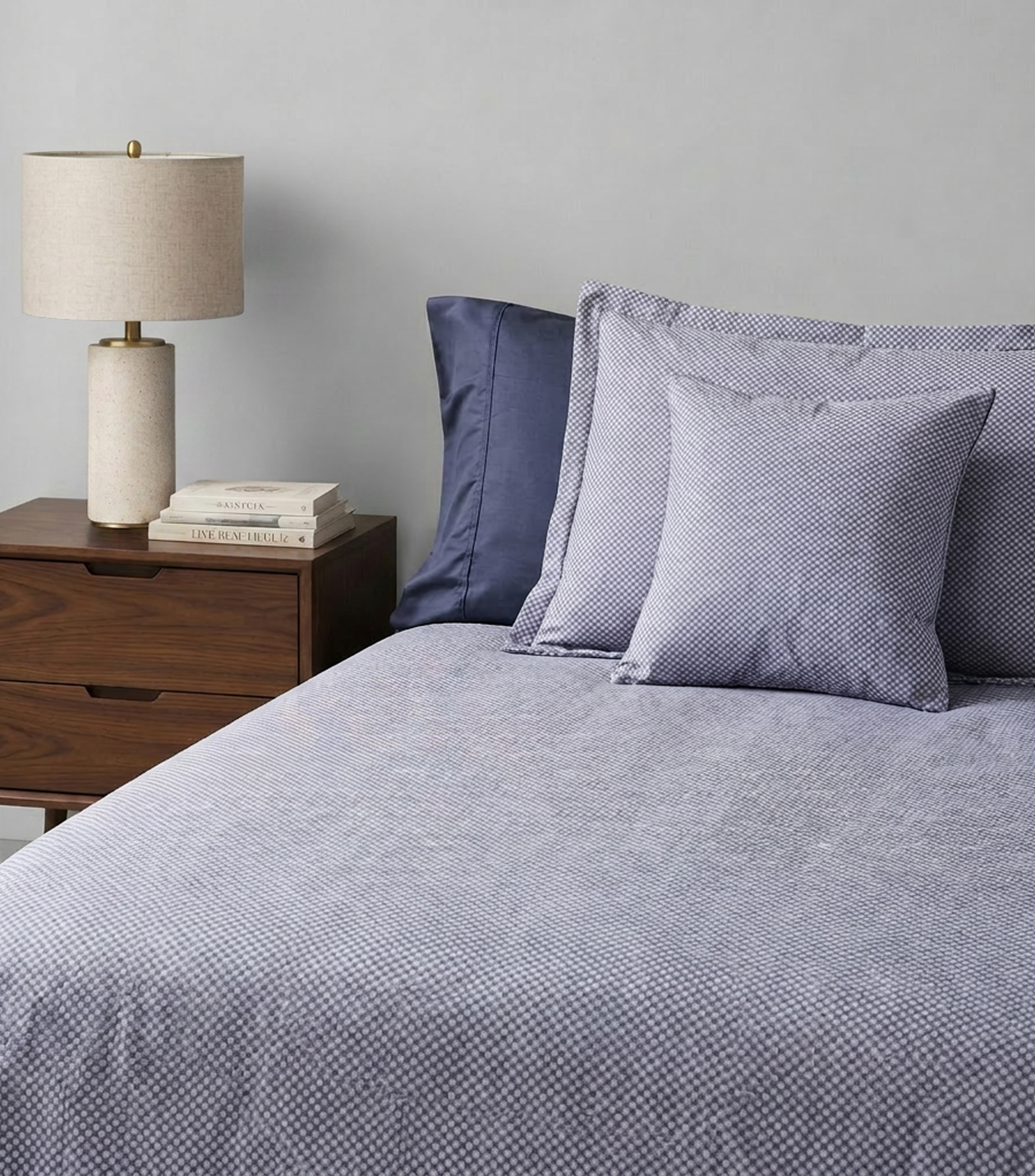 Funda para duvet king size en algodón Split azul