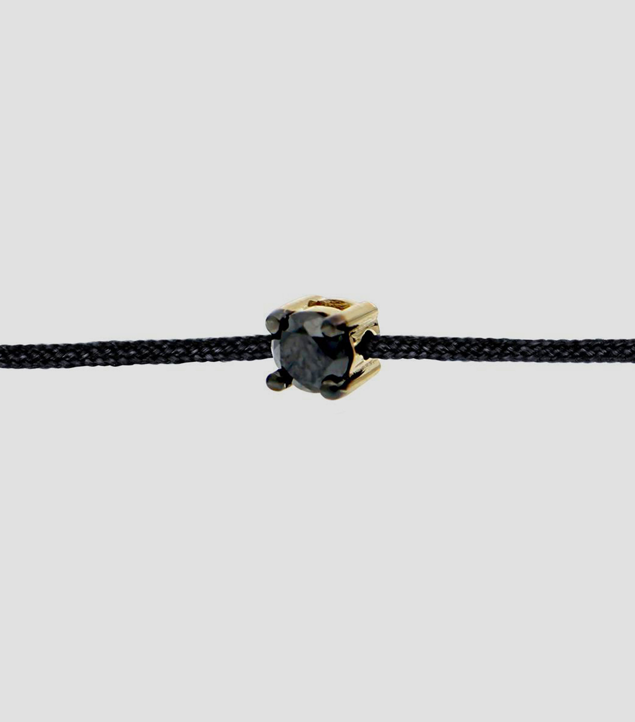 Pulsera de hilo negro con dije de diamante Mujer