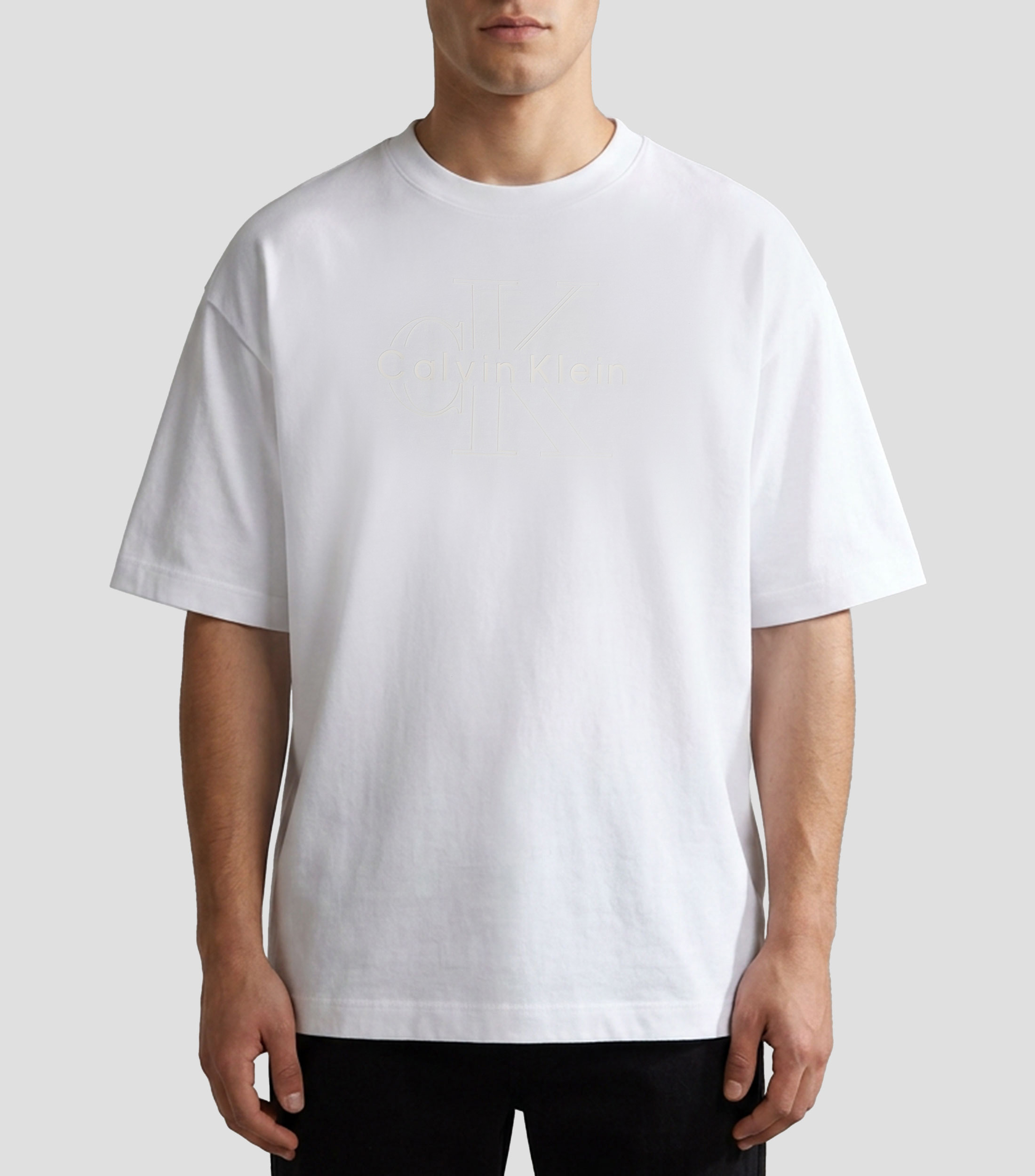 Playera cuello redondo, manga corta lisa Hombre