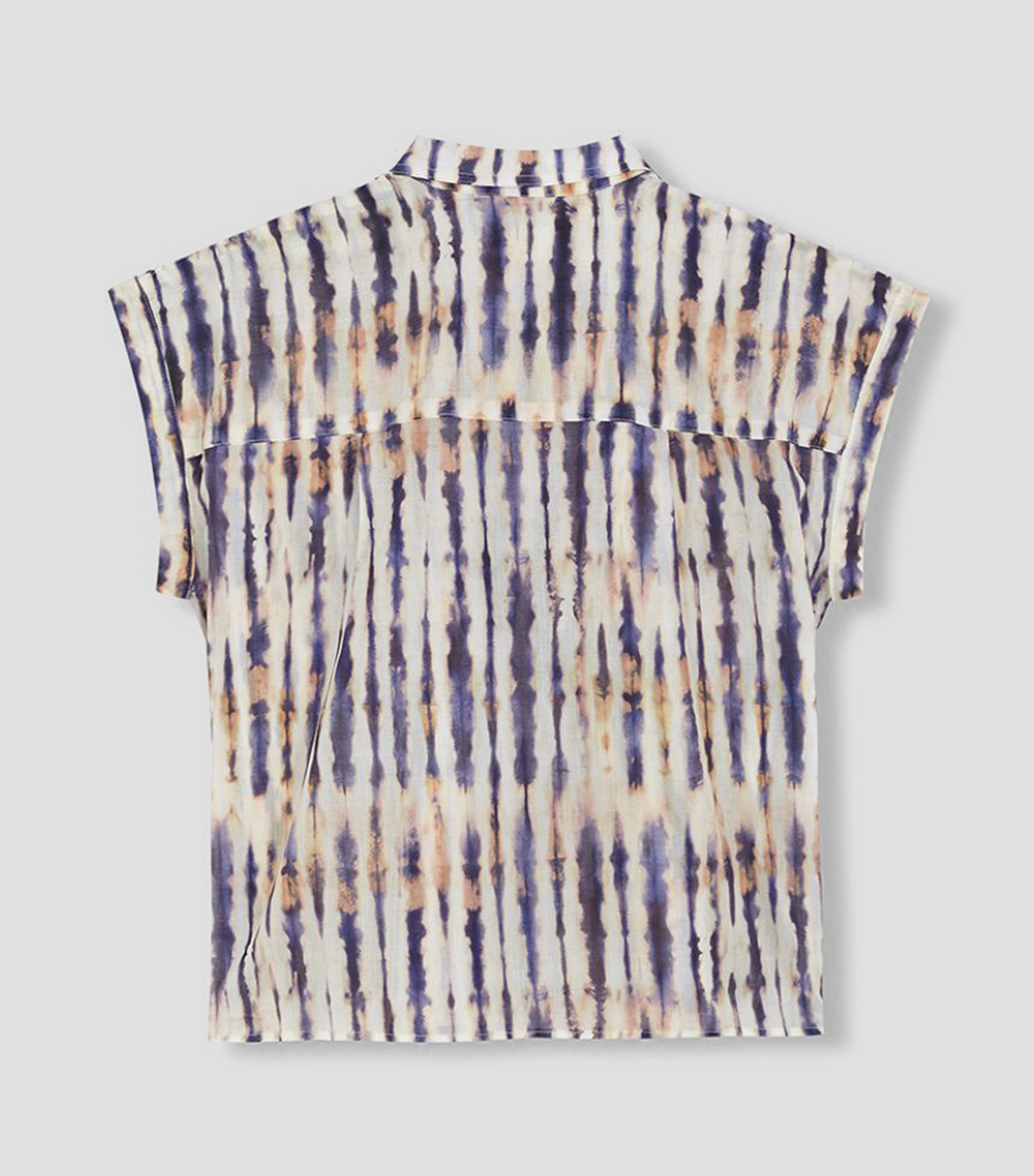 Camisa estampada manga corta Mujer