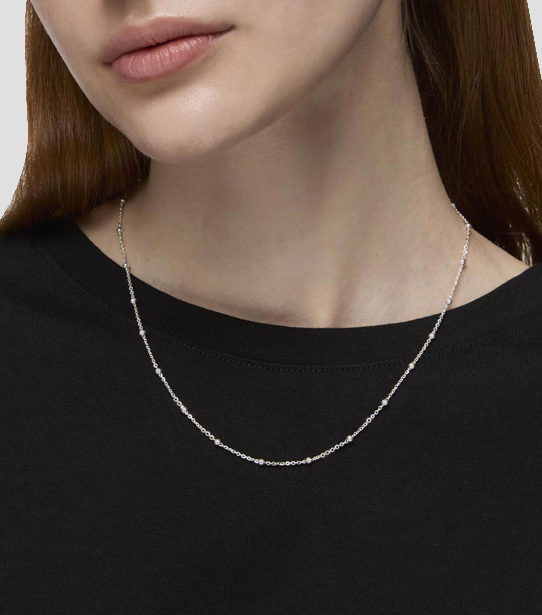 Gargantilla en Plata bolitas Mujer