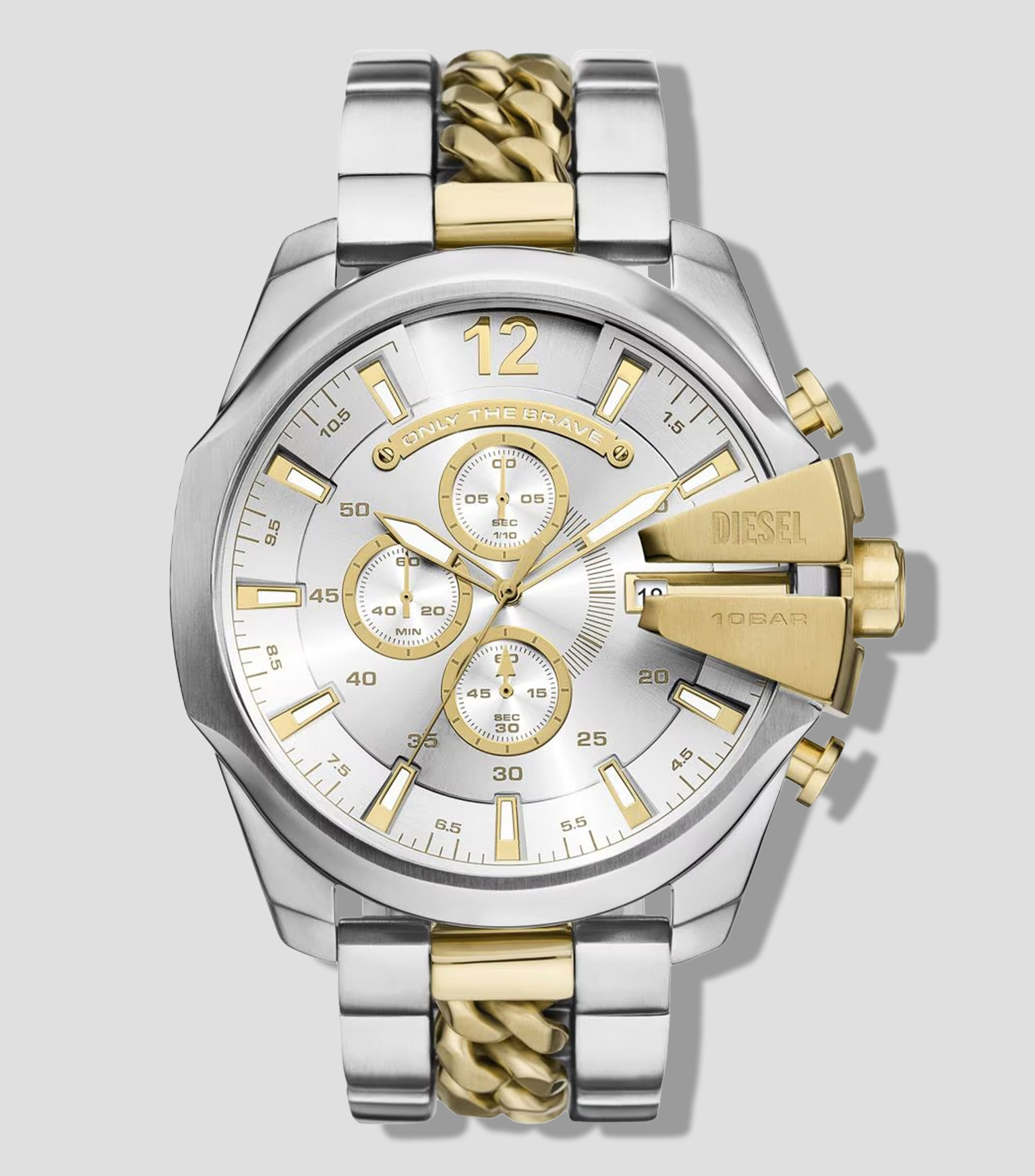 Reloj para Hombre Mega Chief Casual Plateado, Dorado