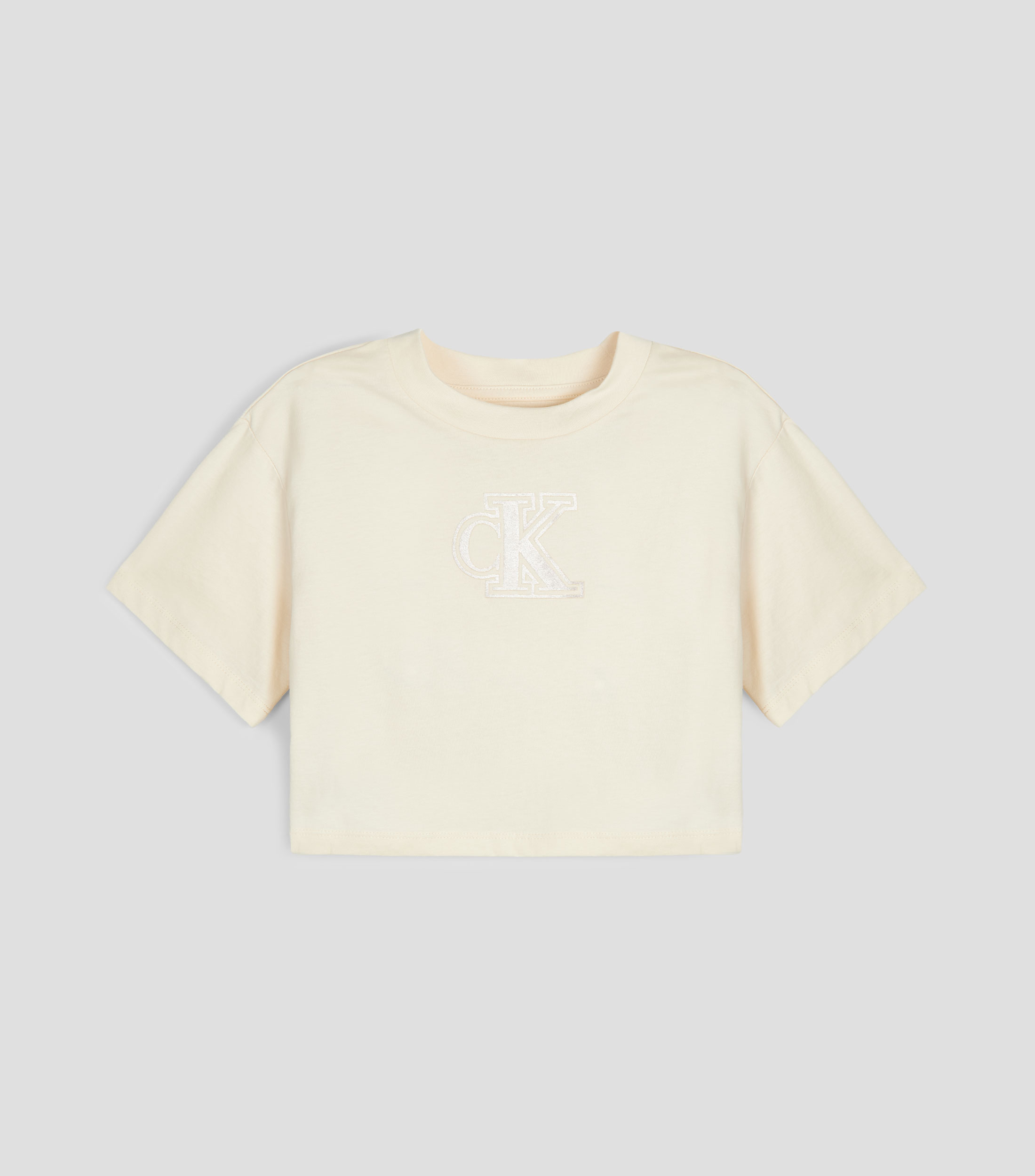 Playera cuello redondo manga corta estampada Niña