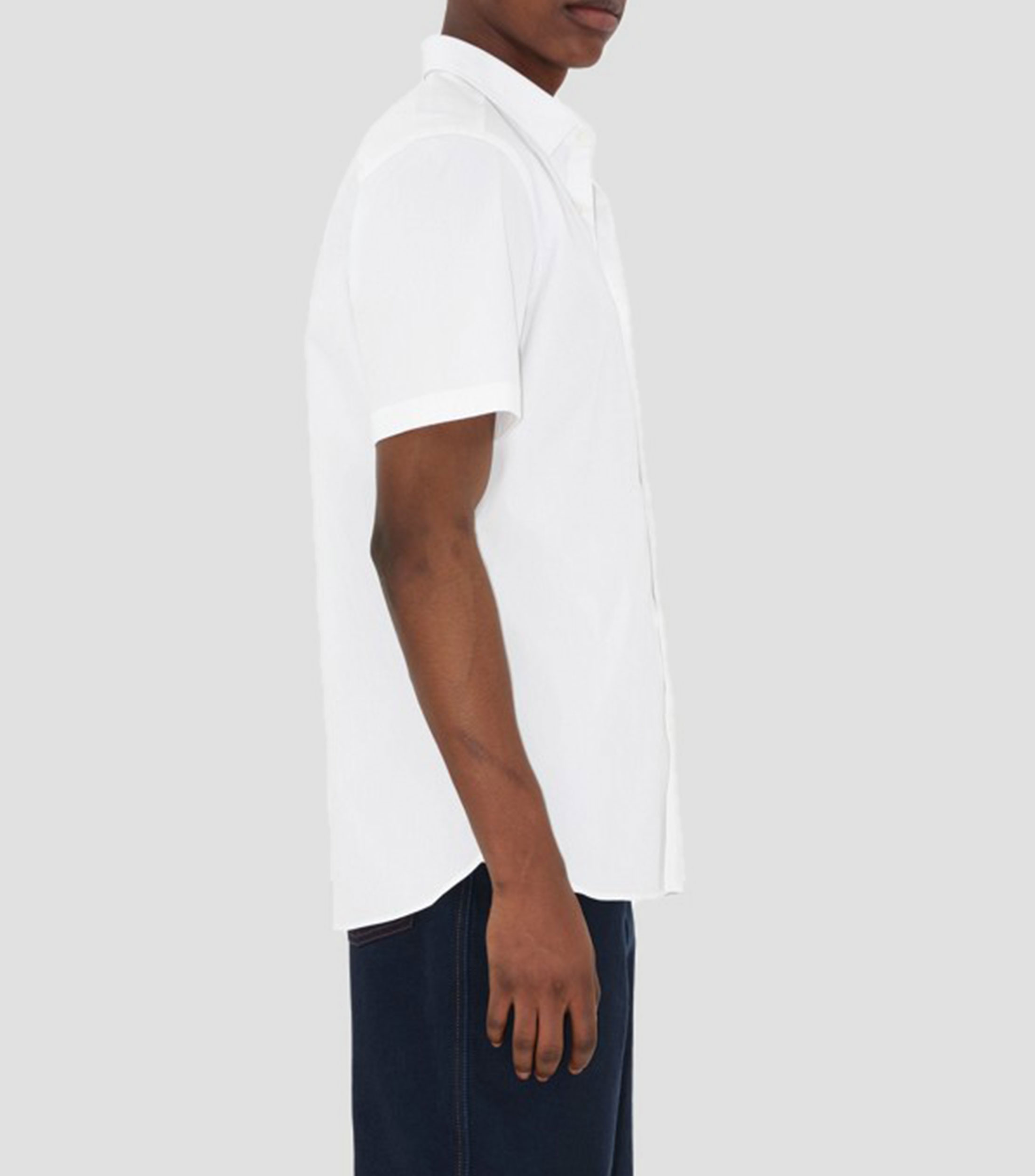 Camisa lisa manga corta Hombre
