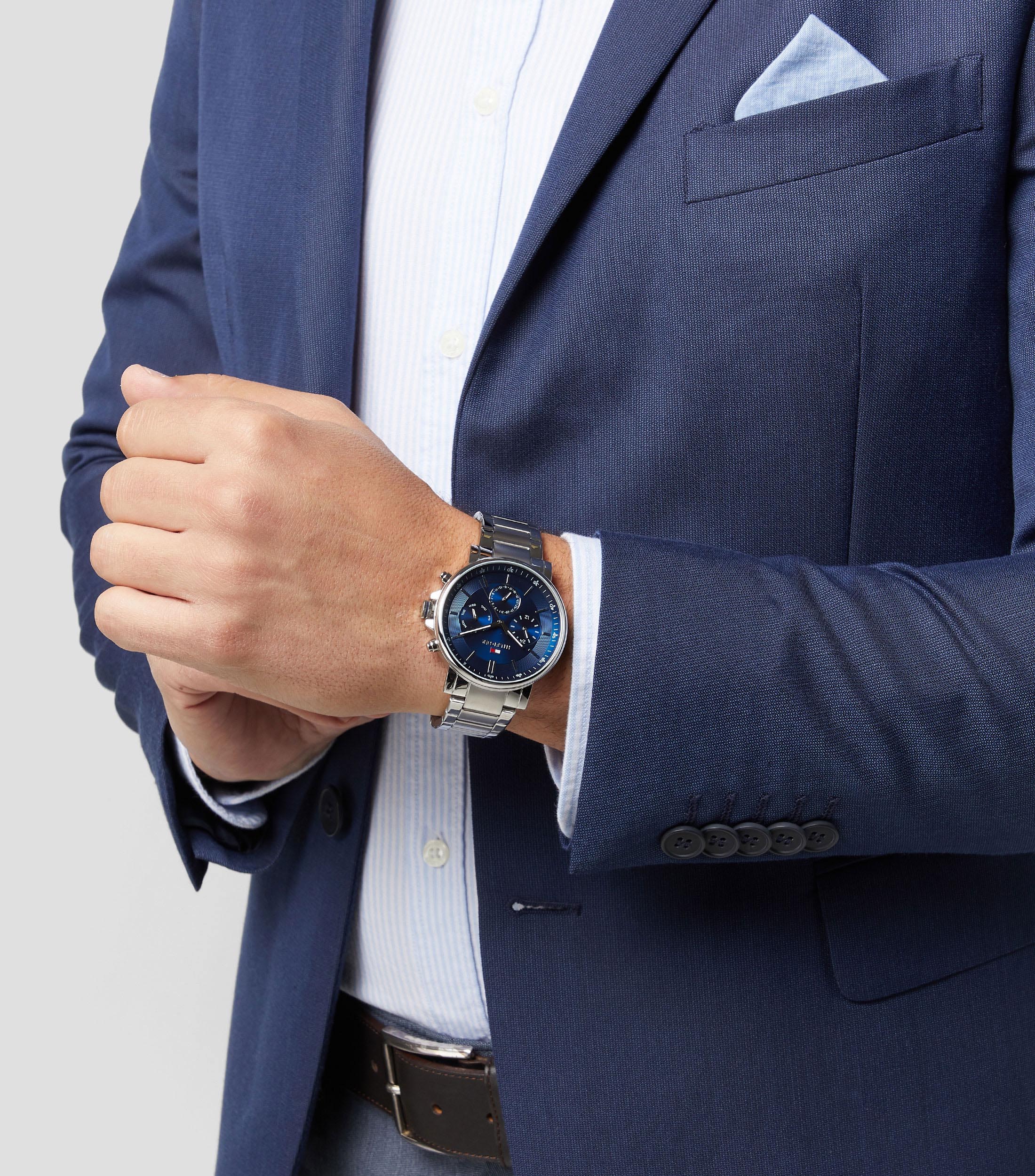 Reloj para Hombre Fall Winter Casual Plateado