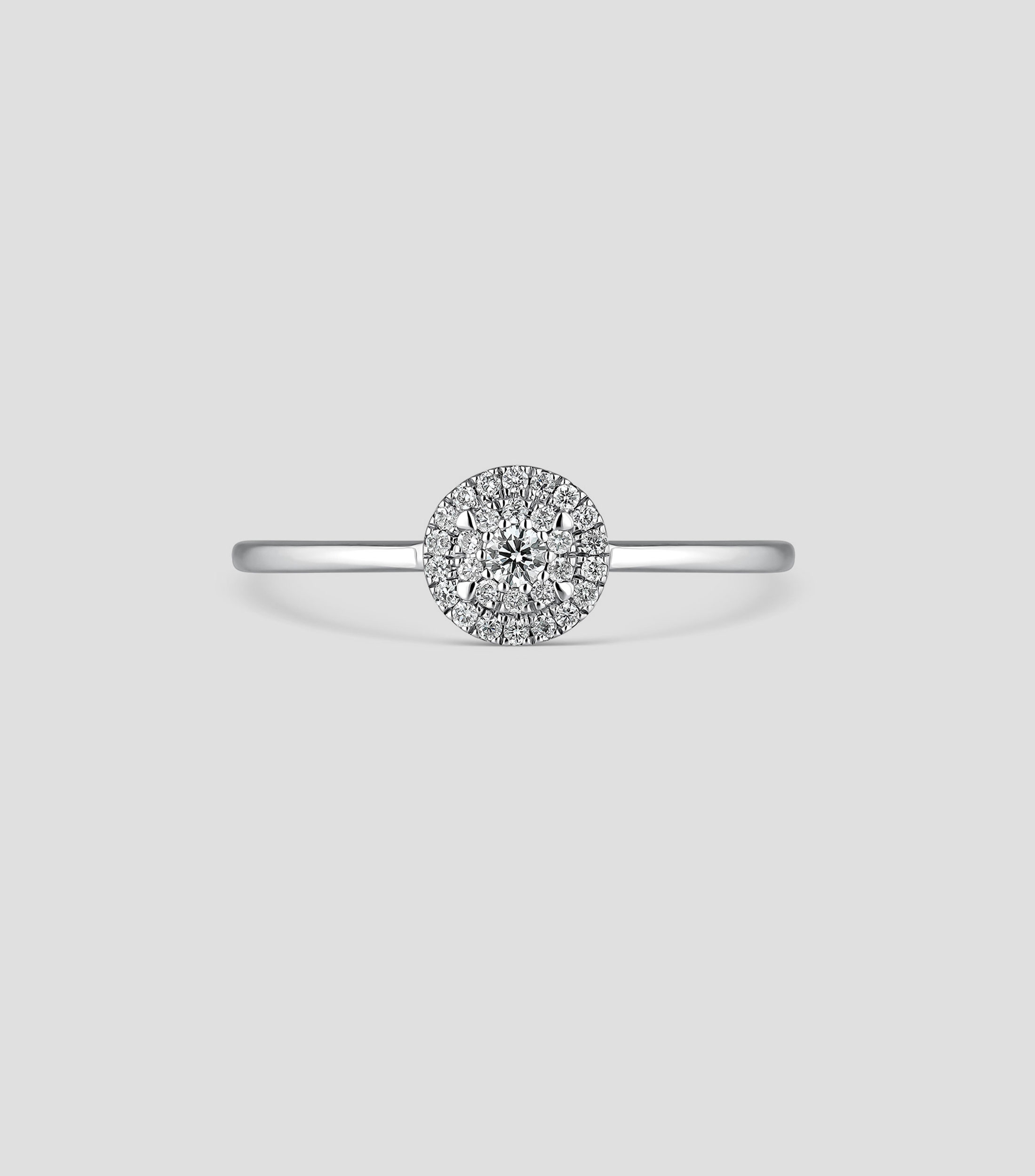 Anillo en oro blanco 18 Kilates con diamantes Mujer