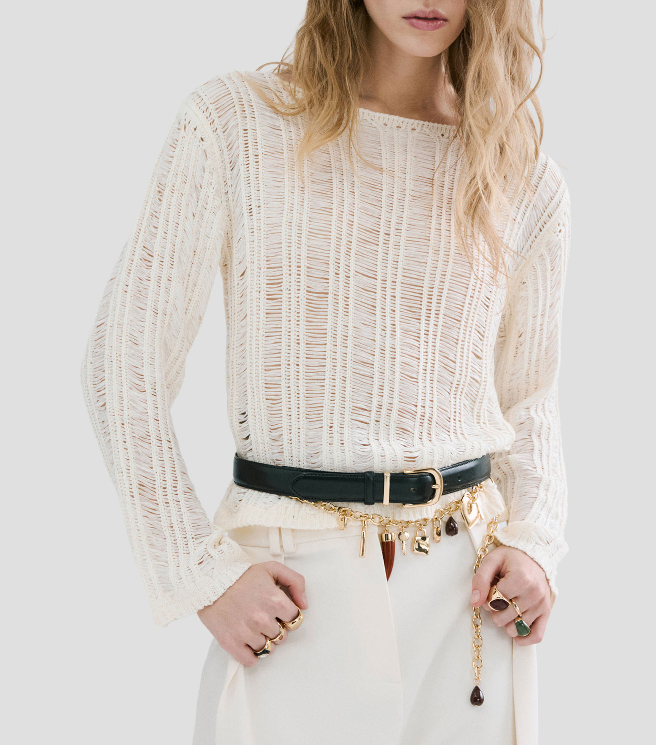 Suéter cuello redondo Mujer