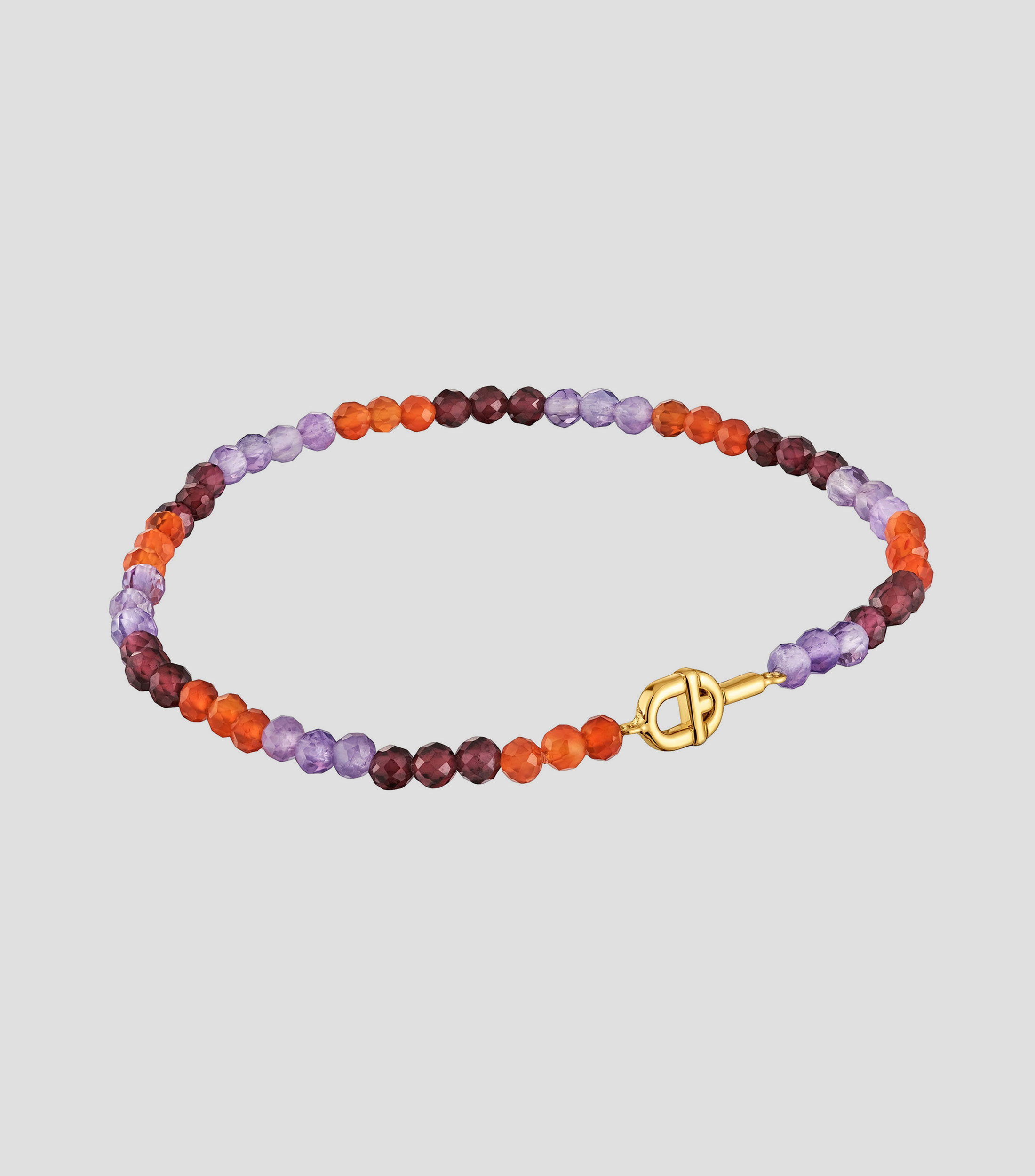 Pulsera elástica con gemas multicolor Mujer