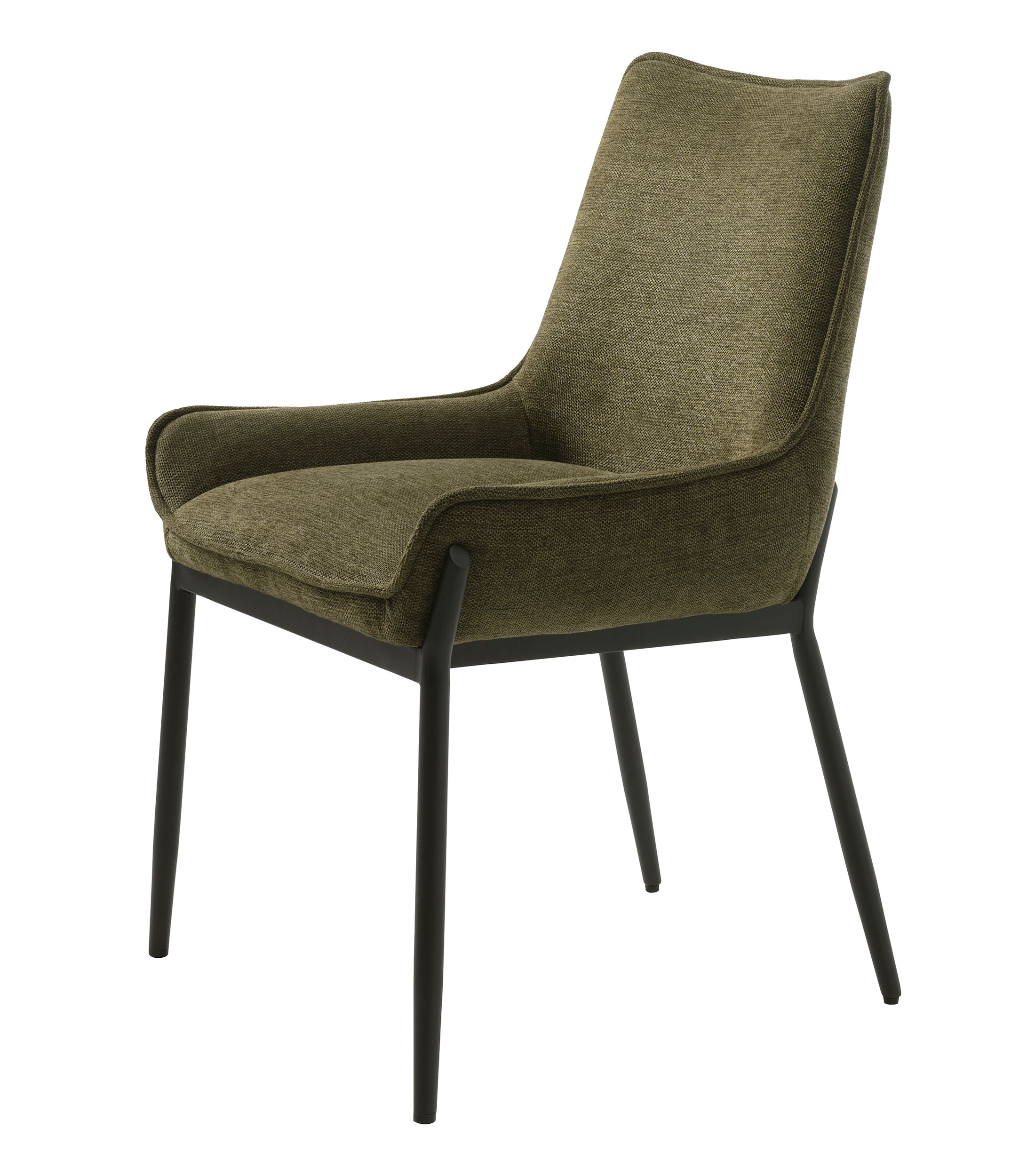 Silla Calgary en tela spuma metal Verde Oliva