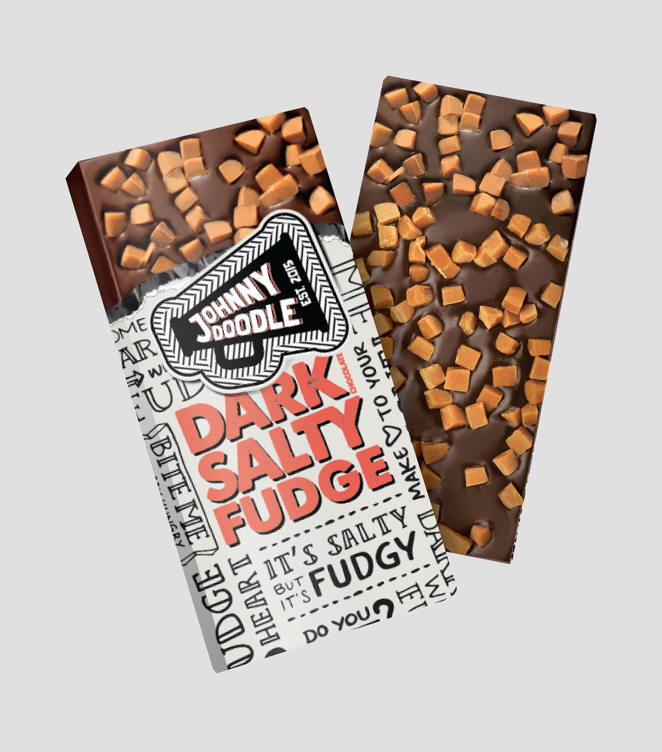 Chocolate en barra Dark Salty Fudge, 150 gr