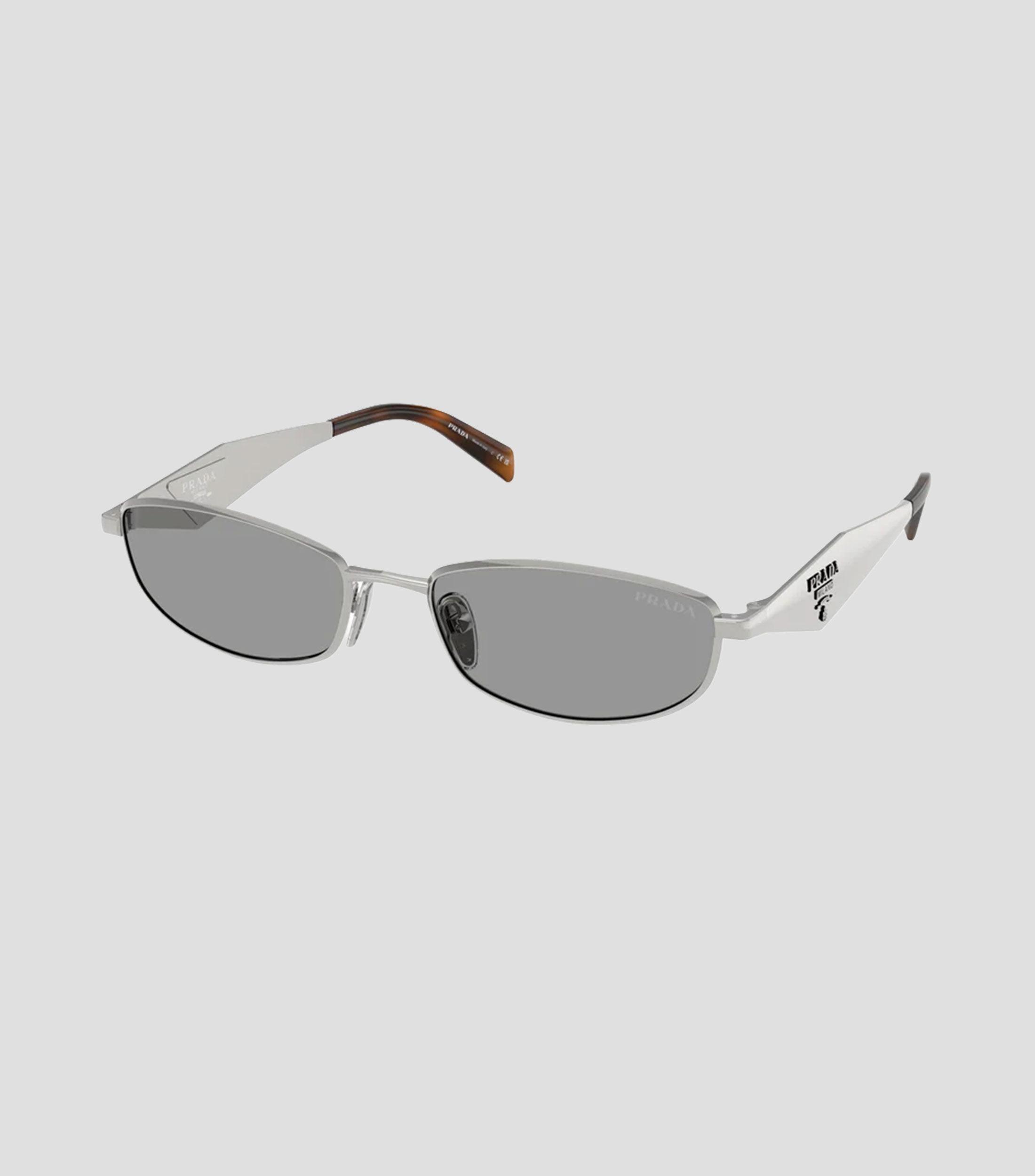 Lentes de sol ovalados plateado Mujer