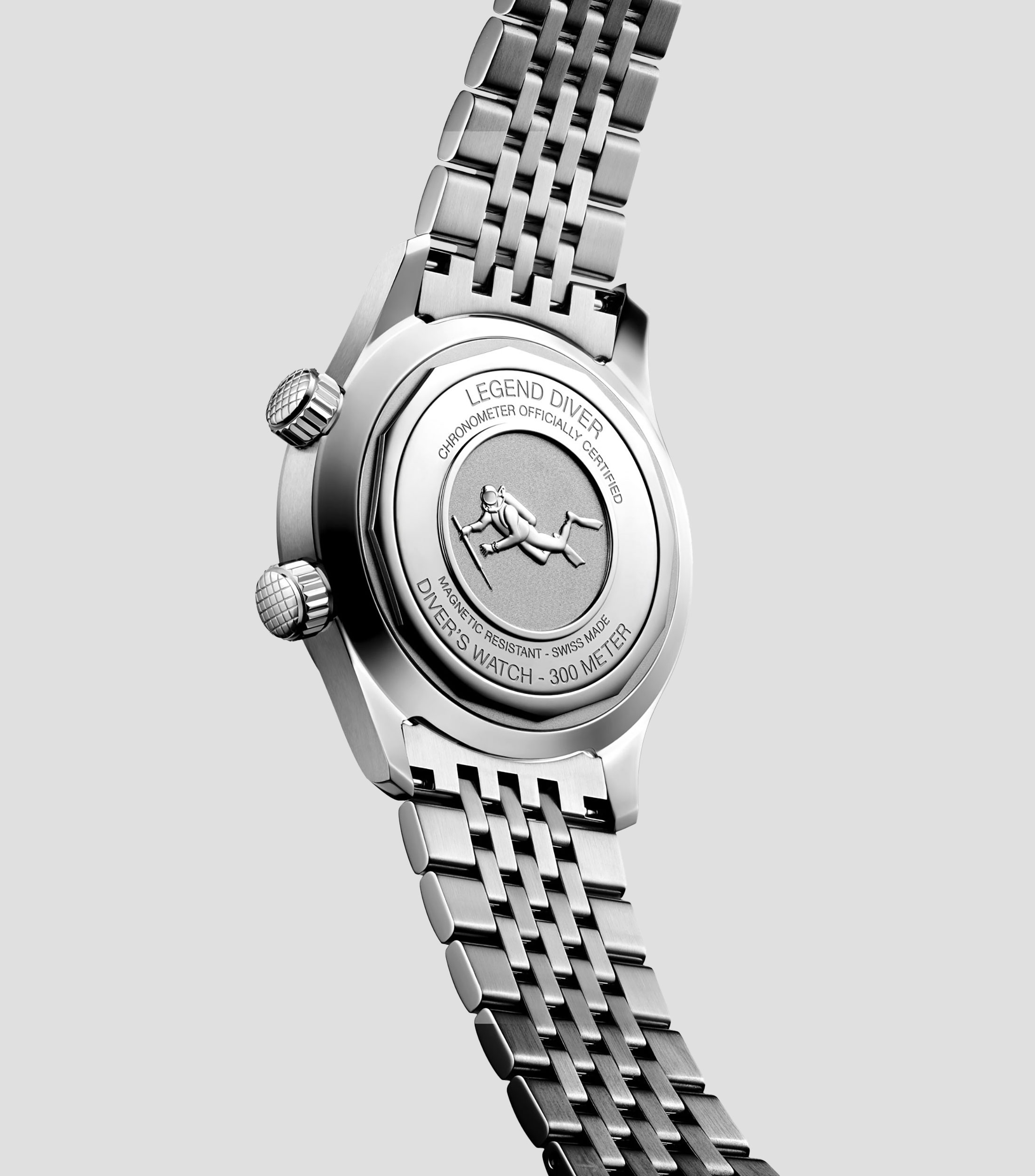 Reloj para hombre Legend Diver deportivo, plateado
