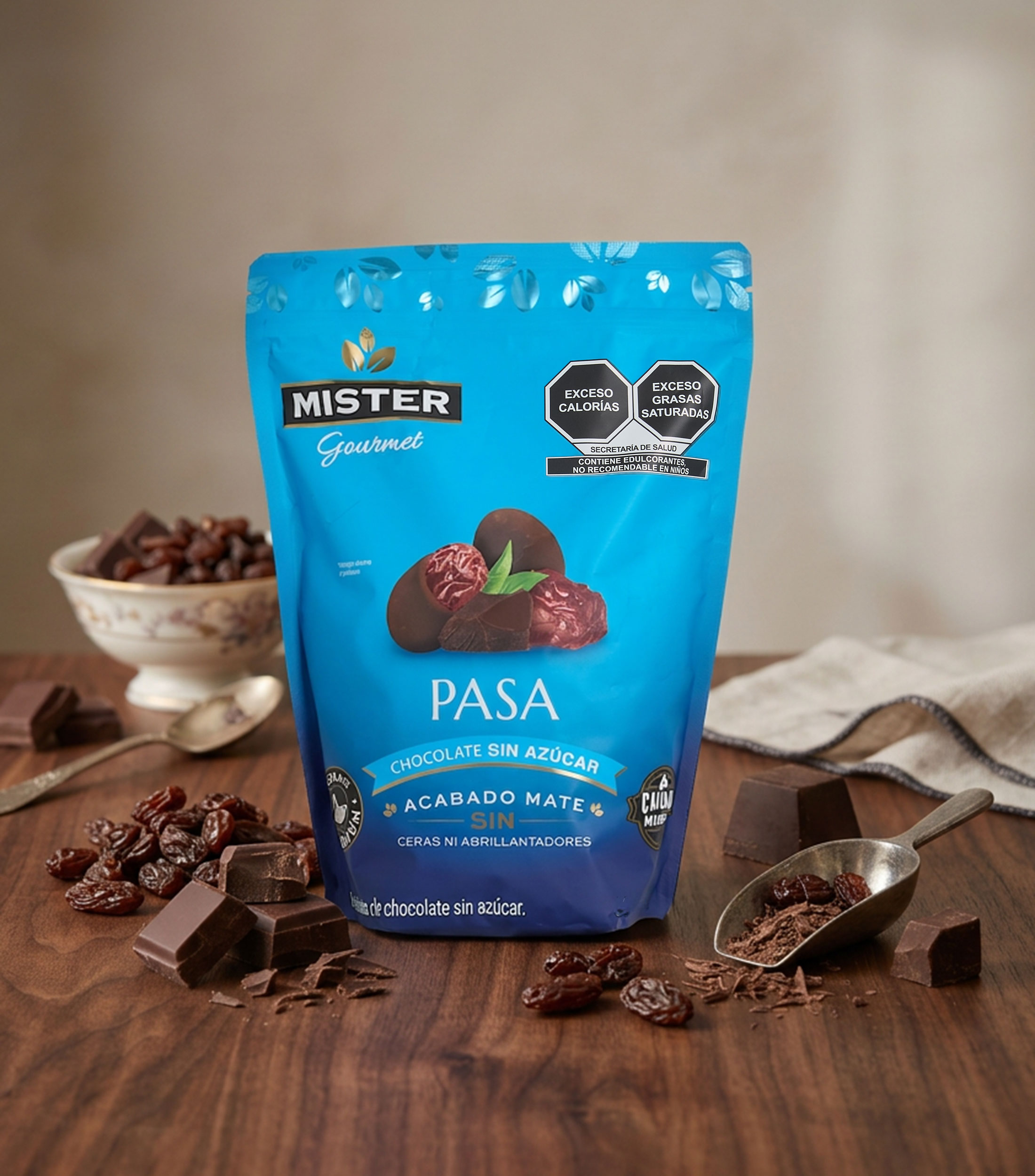 Pasa Chocolate sin Azúcar Mate, 1 kg