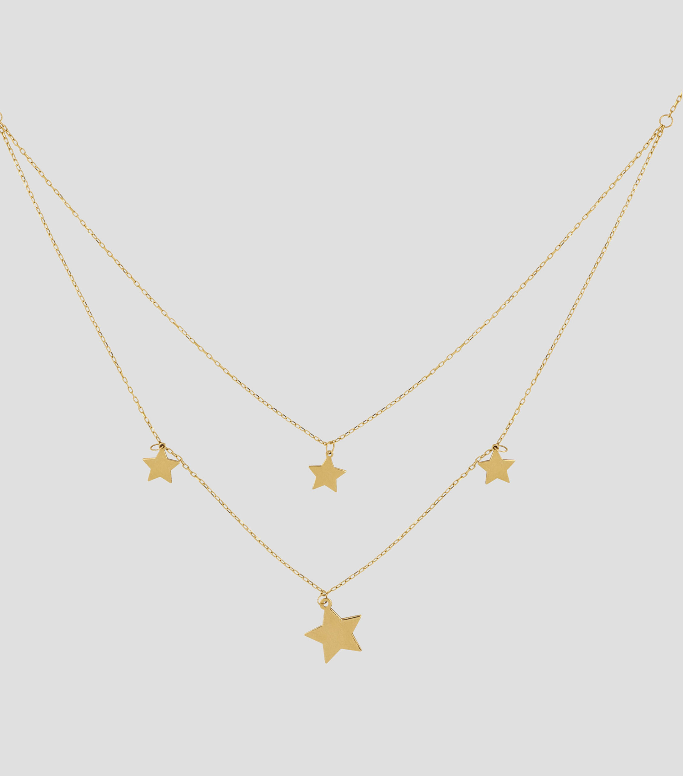 Gargantilla en Oro de 14 kilates Estrellas Mujer