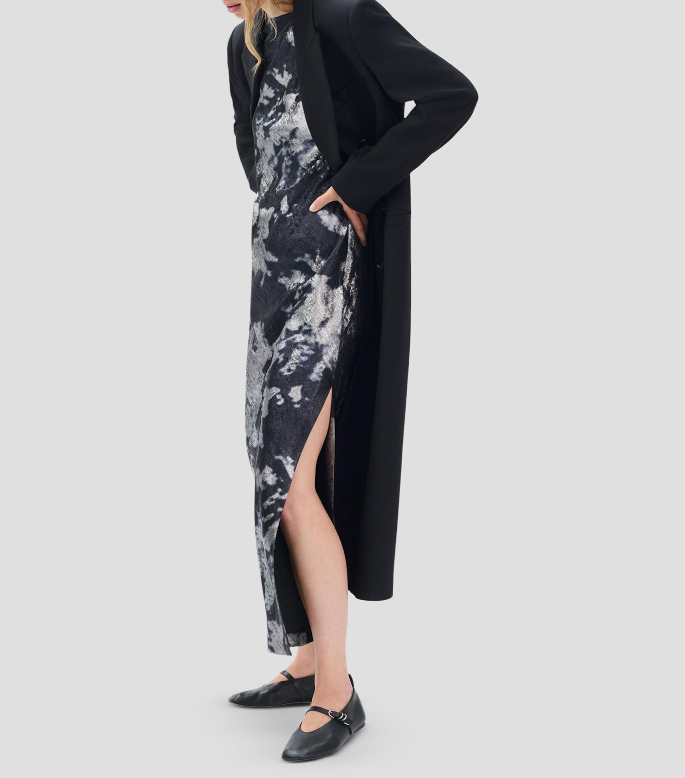 Vestido largo estampado Mujer