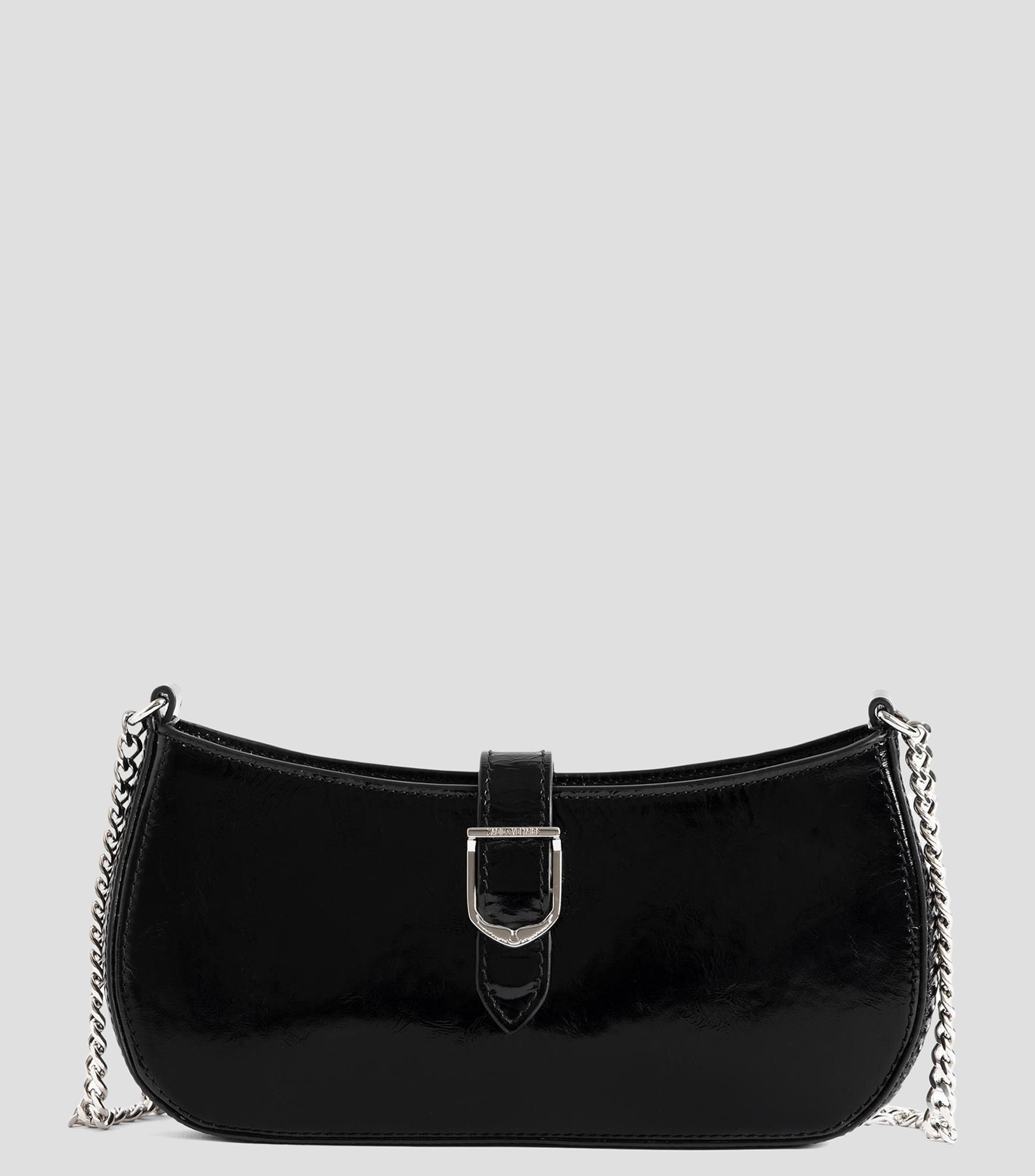 Bolsa Shoulder en cuero de vaca Janis Vintage Patent lisa Mujer