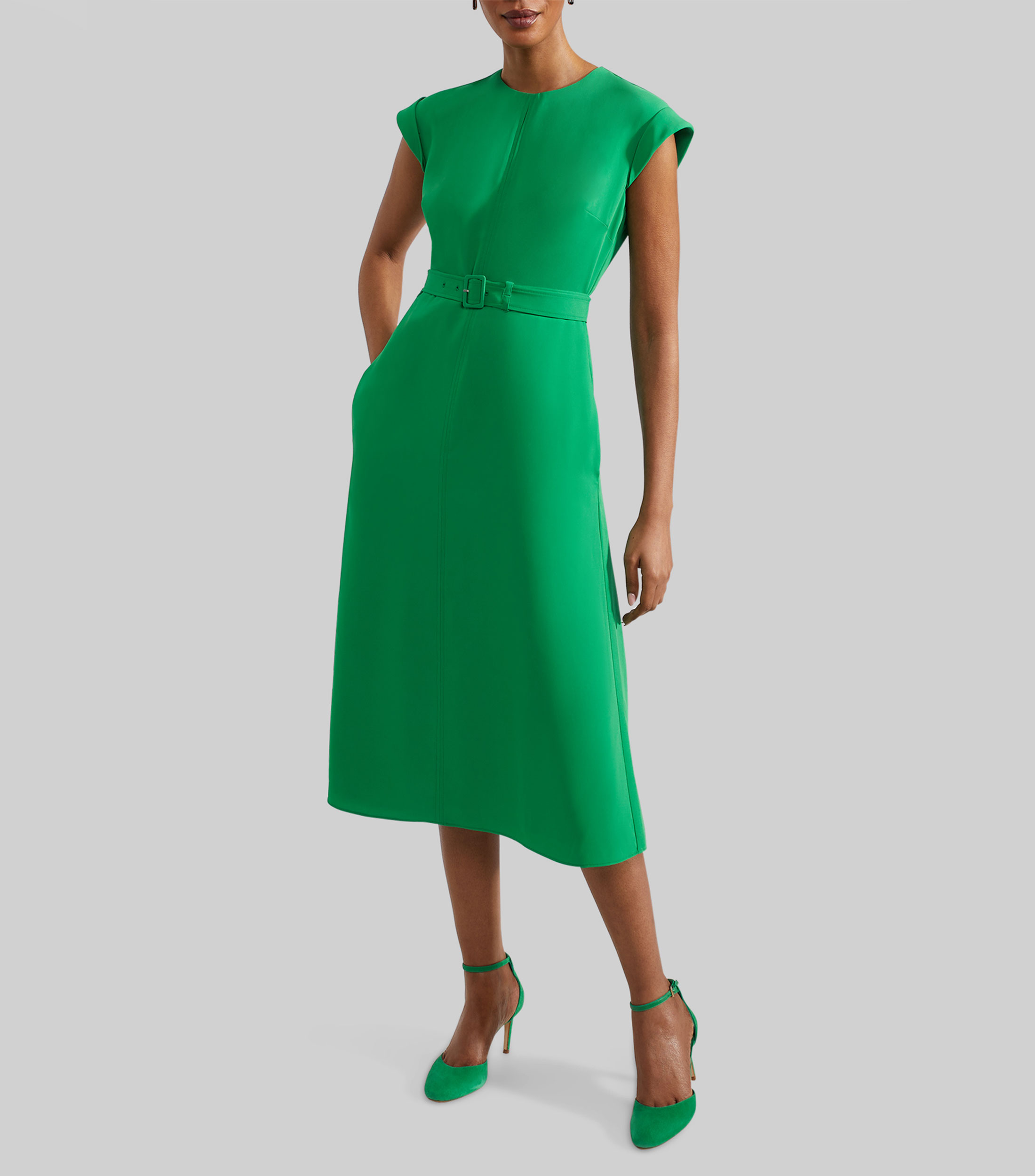 Vestido midi liso Meera Mujer
