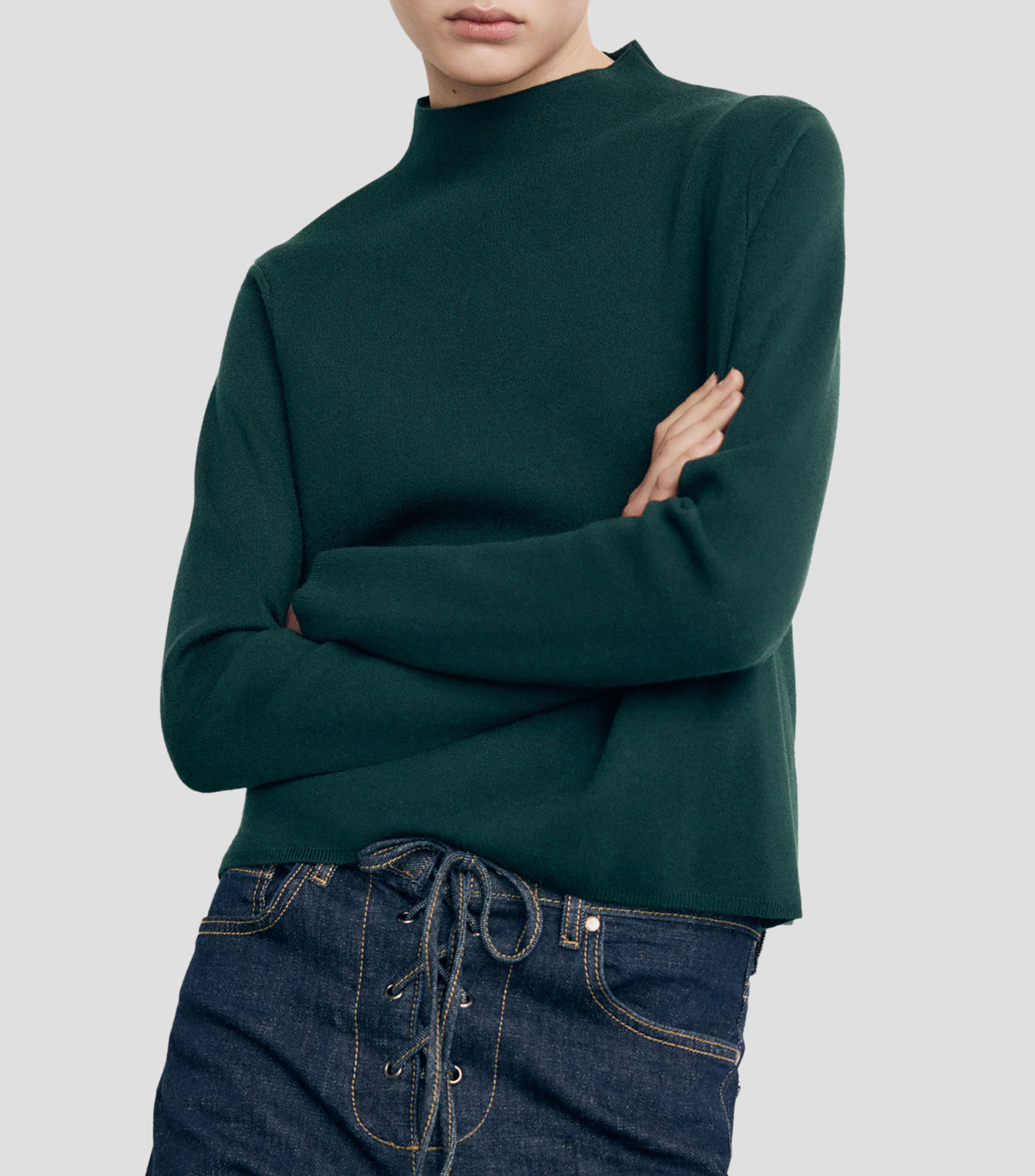 Suéter cuello perkins Mujer