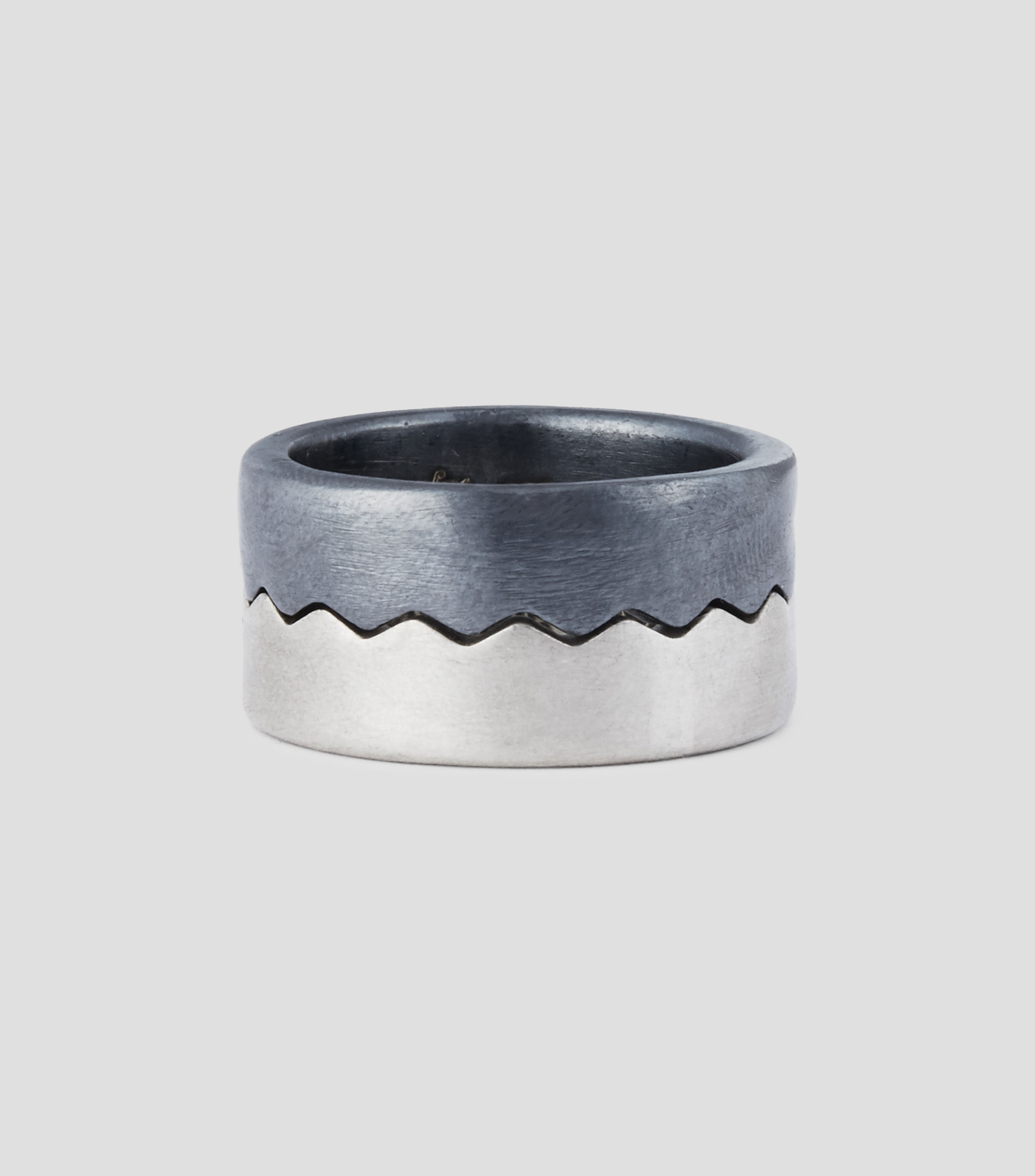 Anillo doble dividido en plata .925 Split Even Hombre