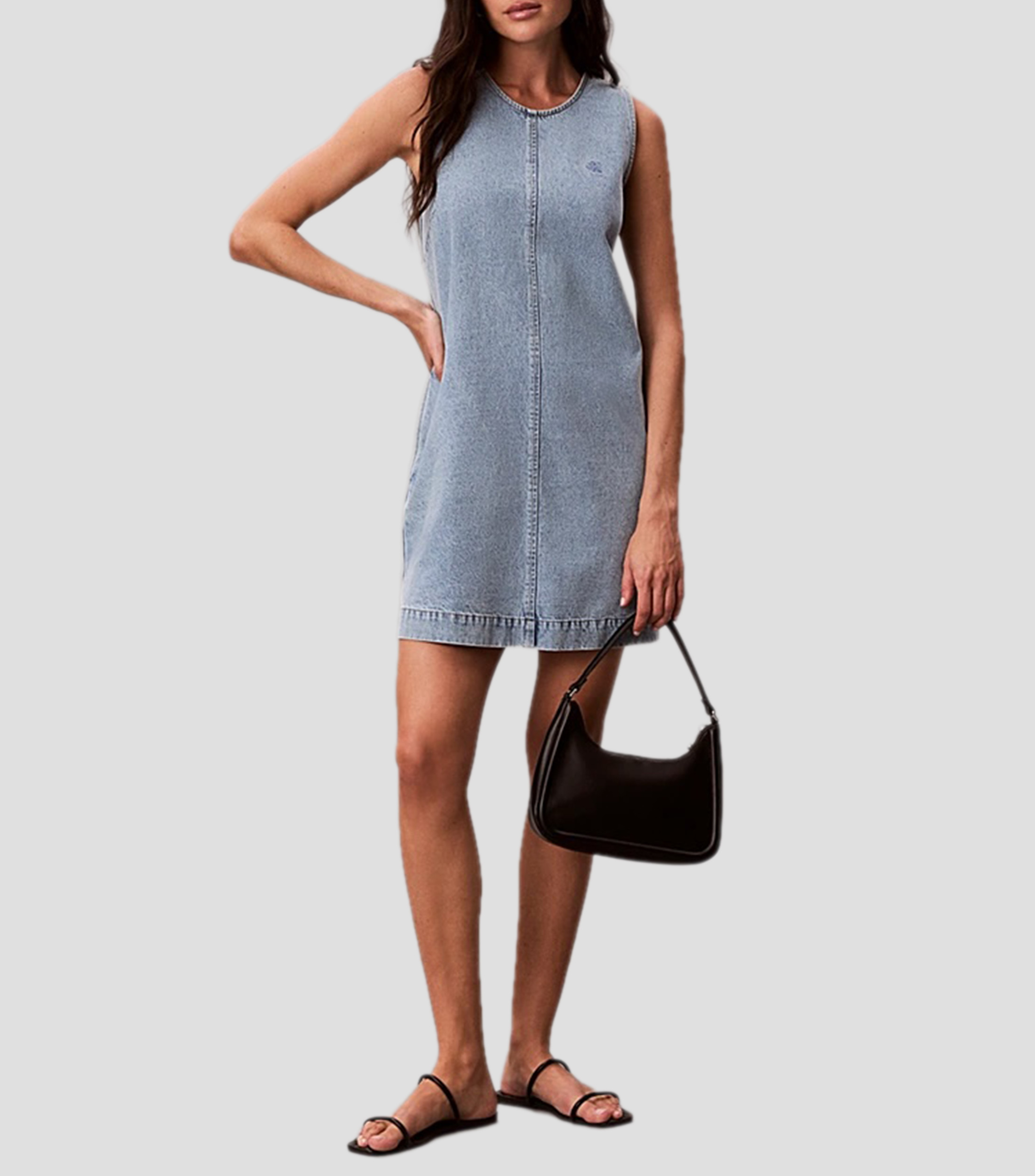 Vestido casual corto deslavado Mujer