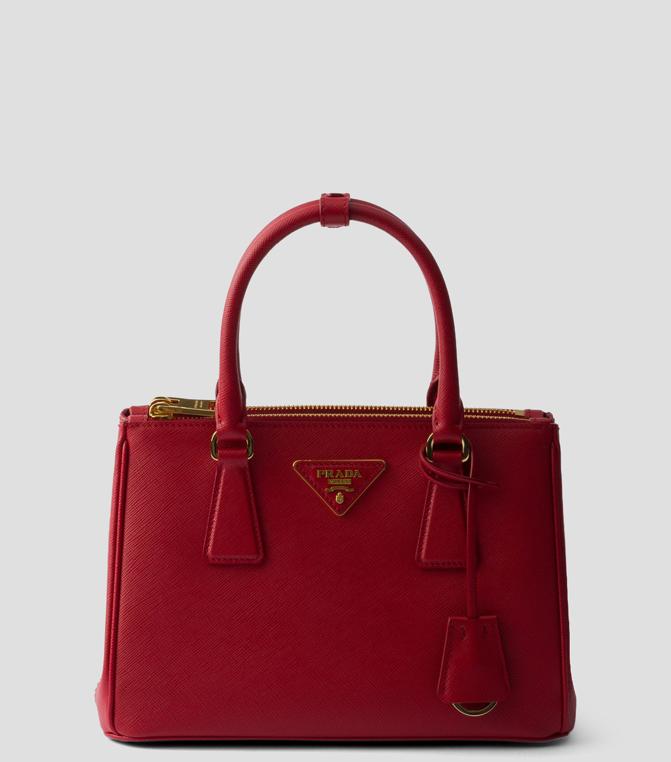 Bolsa Satchel Rojo en Piel Galleria, Mujer